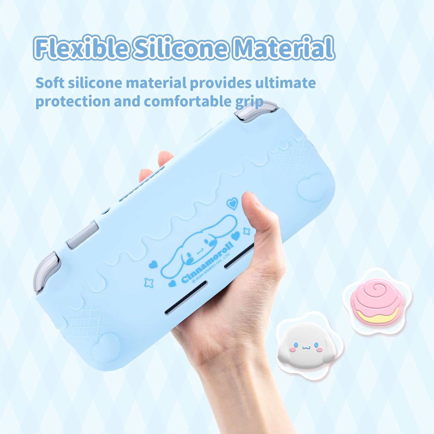 FUNDA PROTECTORA KUITMOR PARA SWITCH LITE SILICONA AZUL CINNAMOROLL - 3