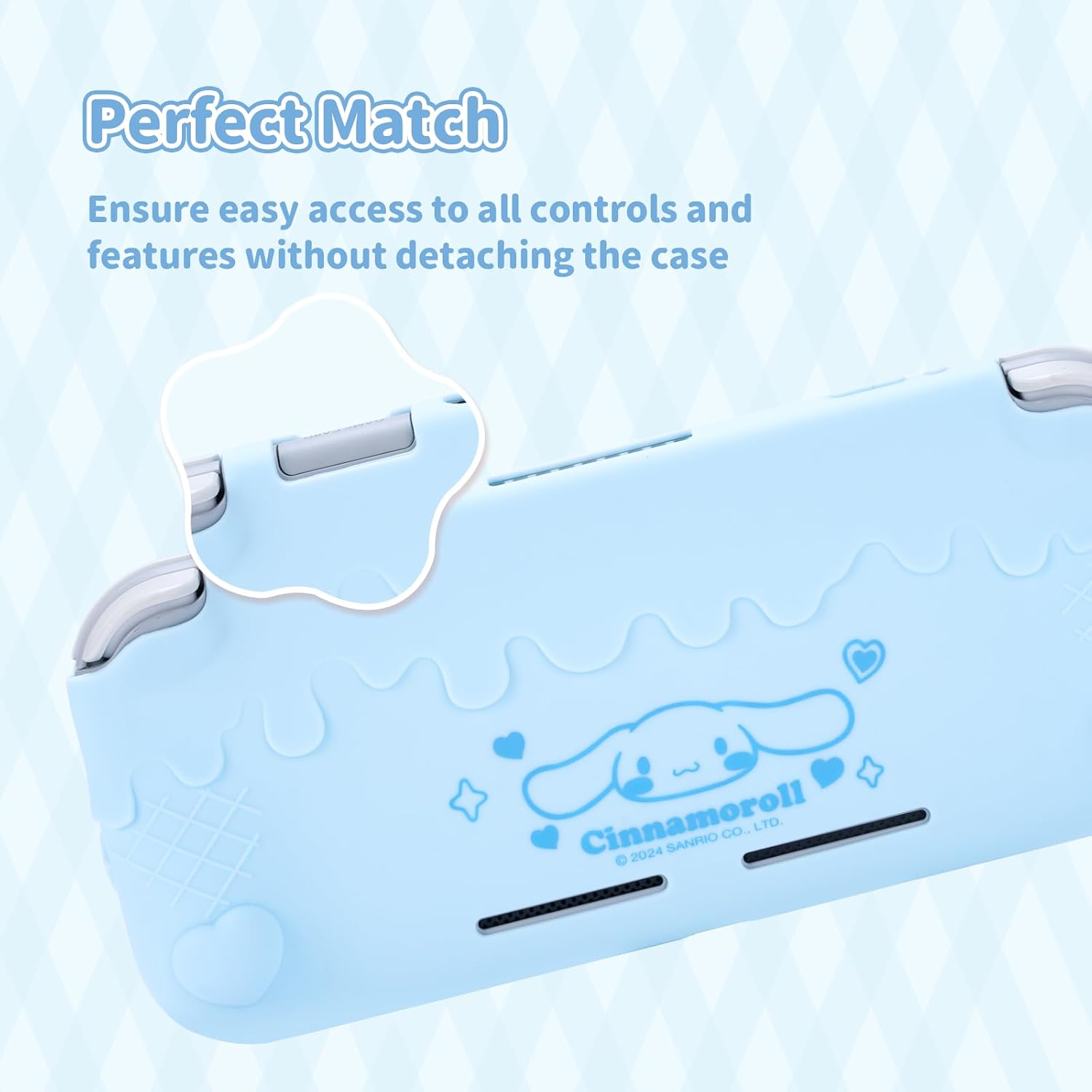 FUNDA PROTECTORA KUITMOR PARA SWITCH LITE SILICONA AZUL CINNAMOROLL - 5