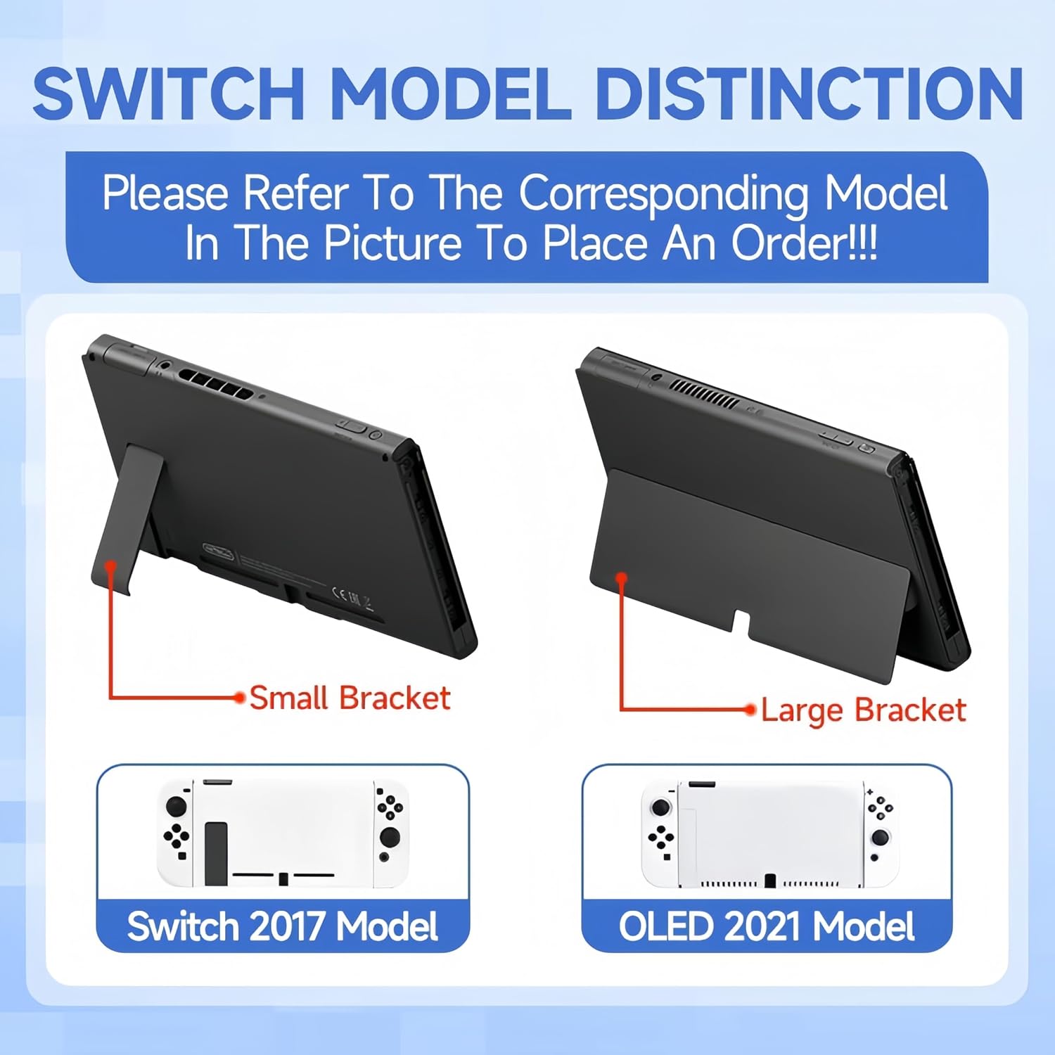 FUNDA PROTECTORA JINGDU PARA NINTENDO SWITCH 2017 BLANCA CON 4 GRIPS PARA JOYSTICK - 2