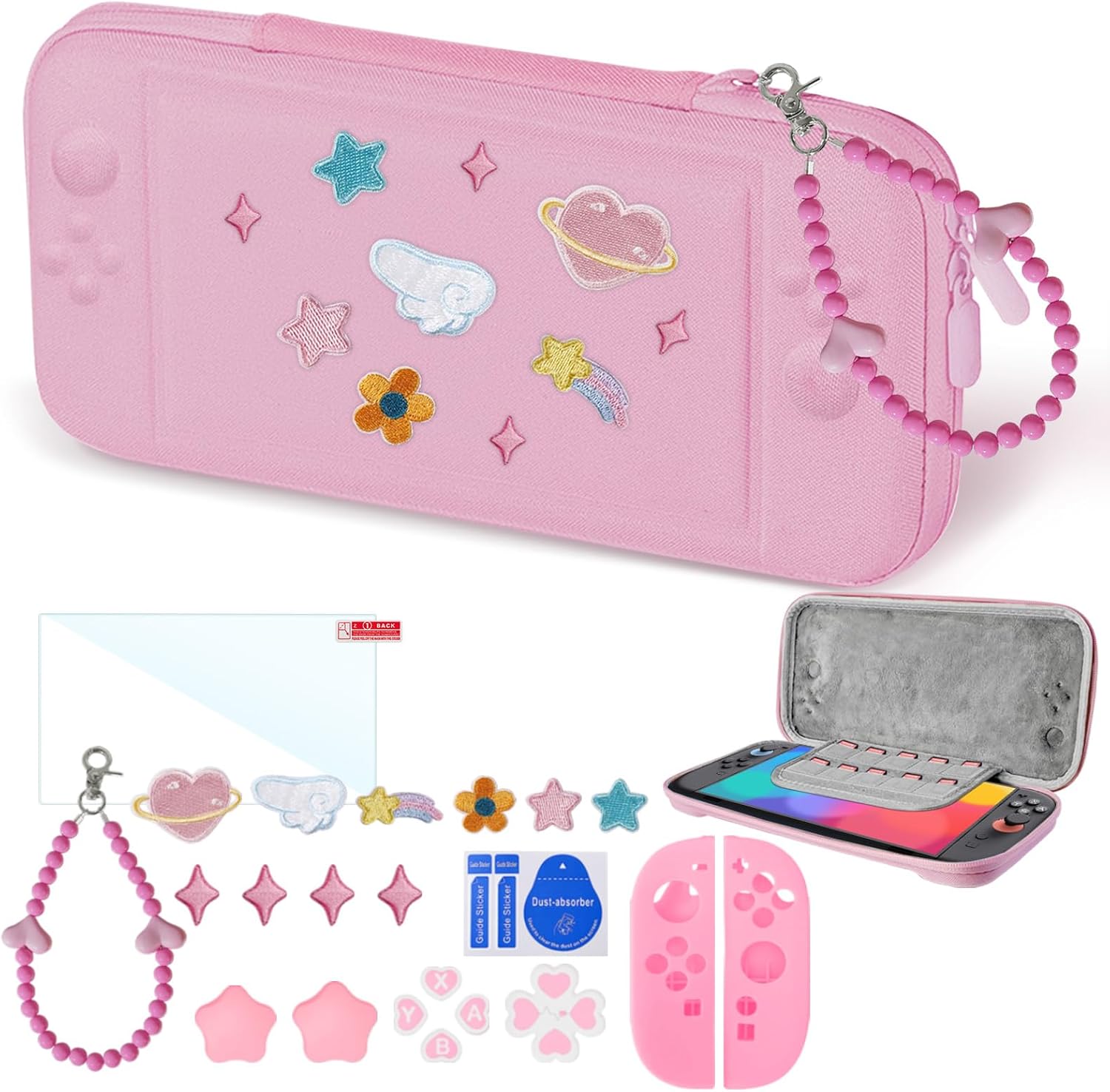 ESTUCHE PARA SWITCH 2 VIRGOCCY 23 EN 1 ROSA - 1