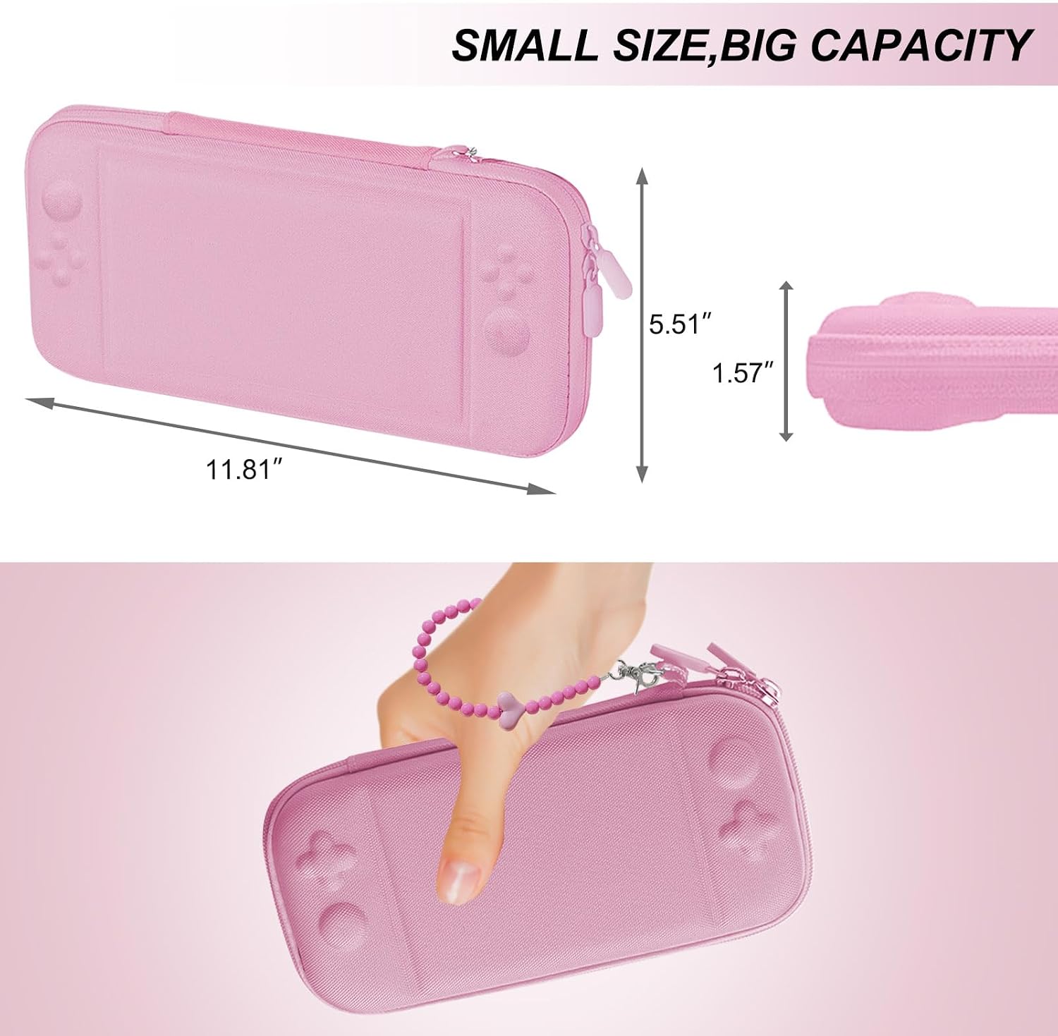 ESTUCHE PARA SWITCH 2 VIRGOCCY 23 EN 1 ROSA - 4