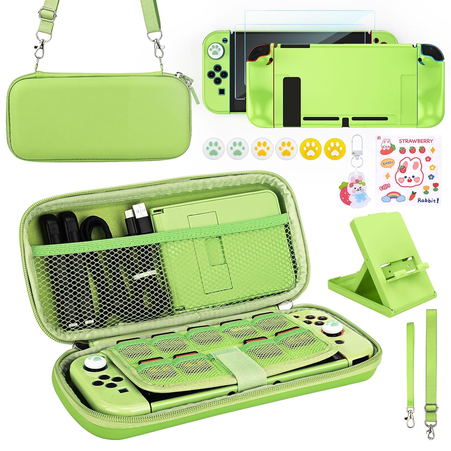 KIT DE ACCESORIOS PARA SWITCH YOUNIK 17 EN 1 VERDE - 1