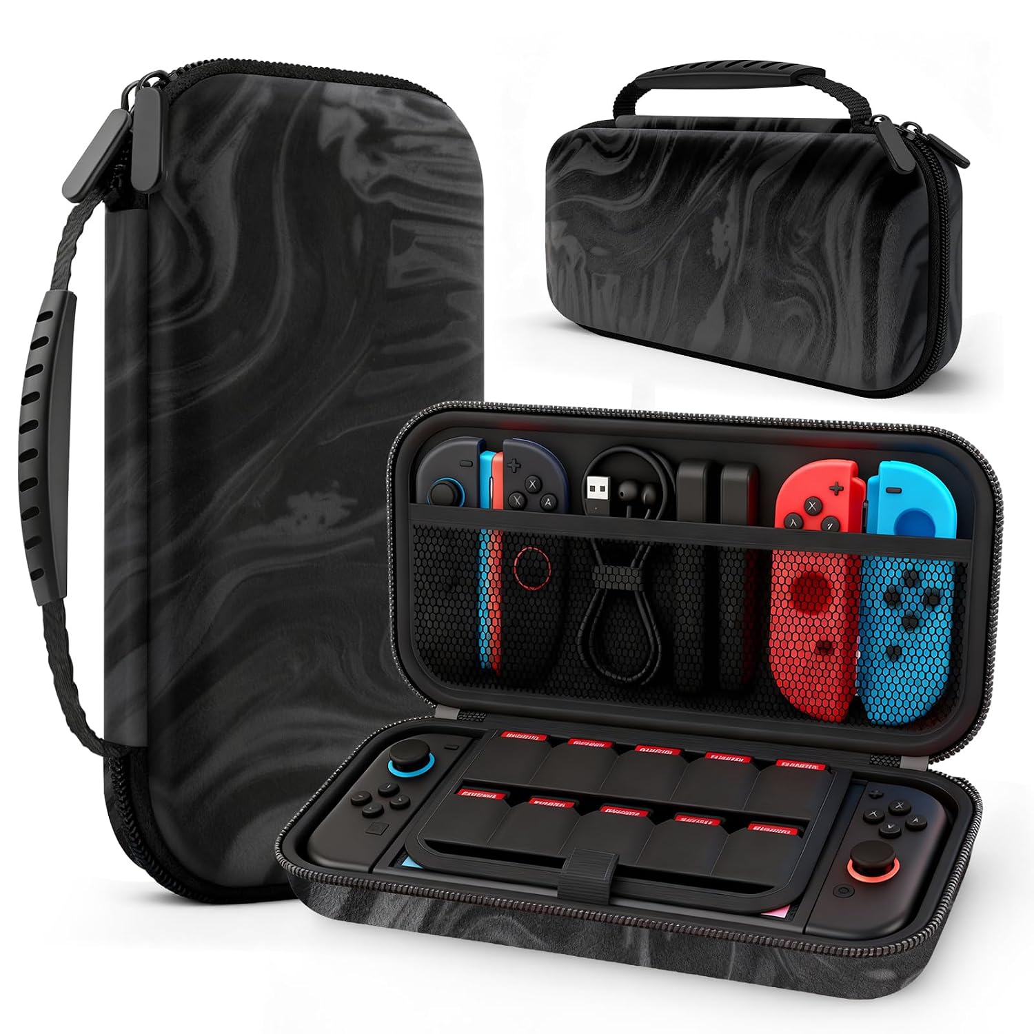 FUNDA PARA NINTENDO SWITCH 2 HOMICOZY NEGRA PARA 10 CARTUCHOS - 1