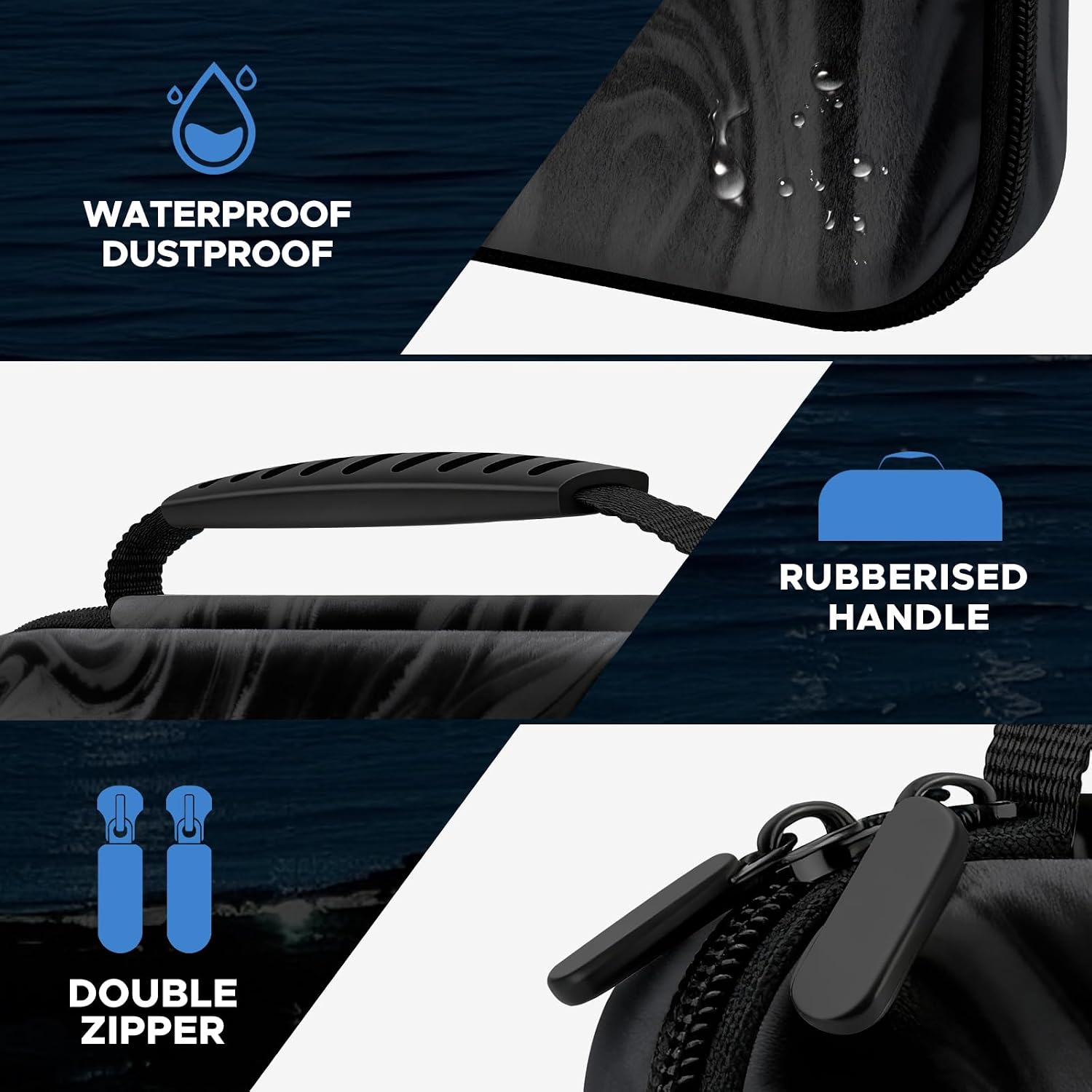 FUNDA PARA NINTENDO SWITCH 2 HOMICOZY NEGRA PARA 10 CARTUCHOS - 5