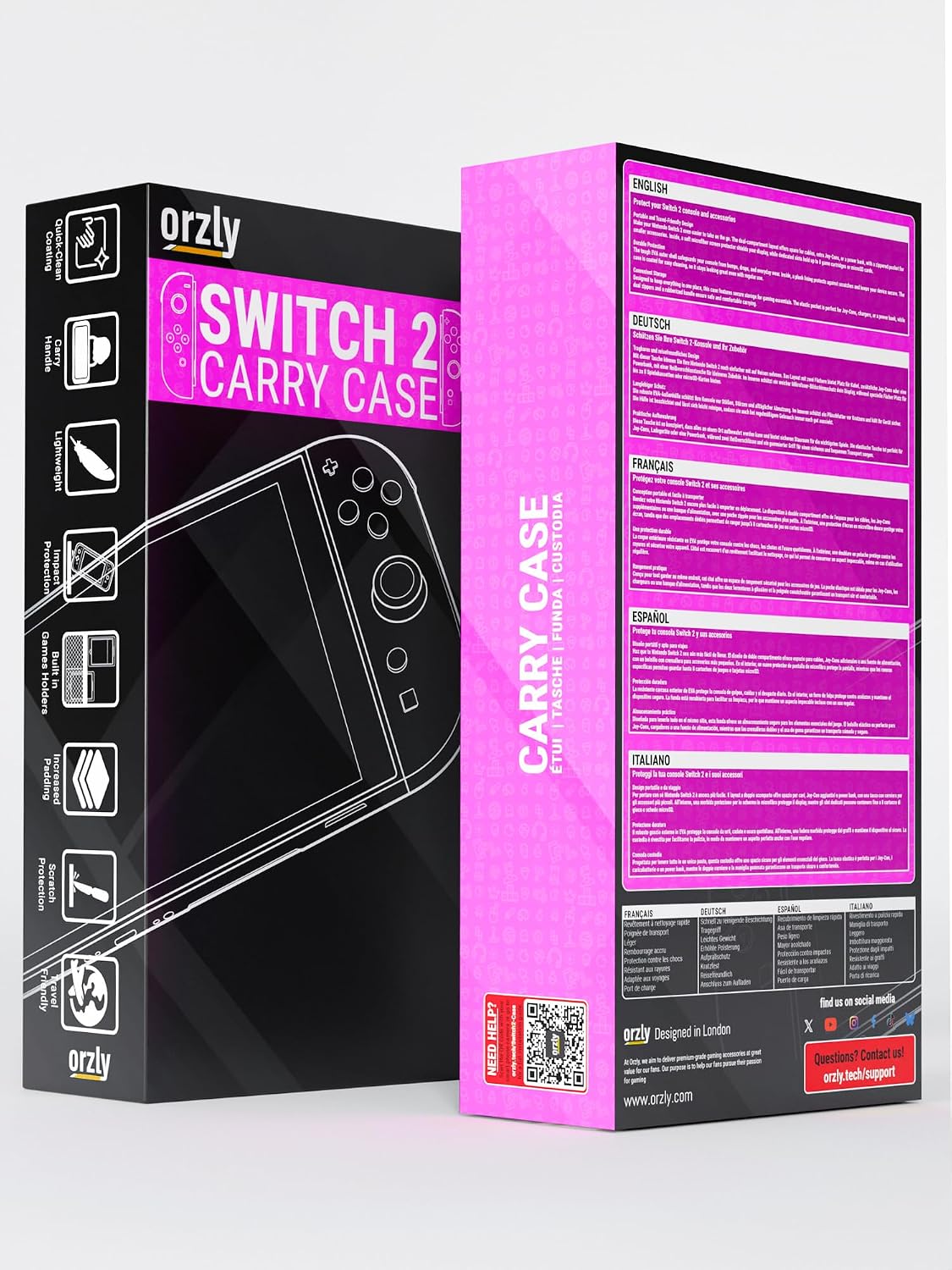 FUNDA ORZLY PARA NINTENDO SWITCH 2 CON PROTECCIÓN Y ALMACENAMIENTO - 3