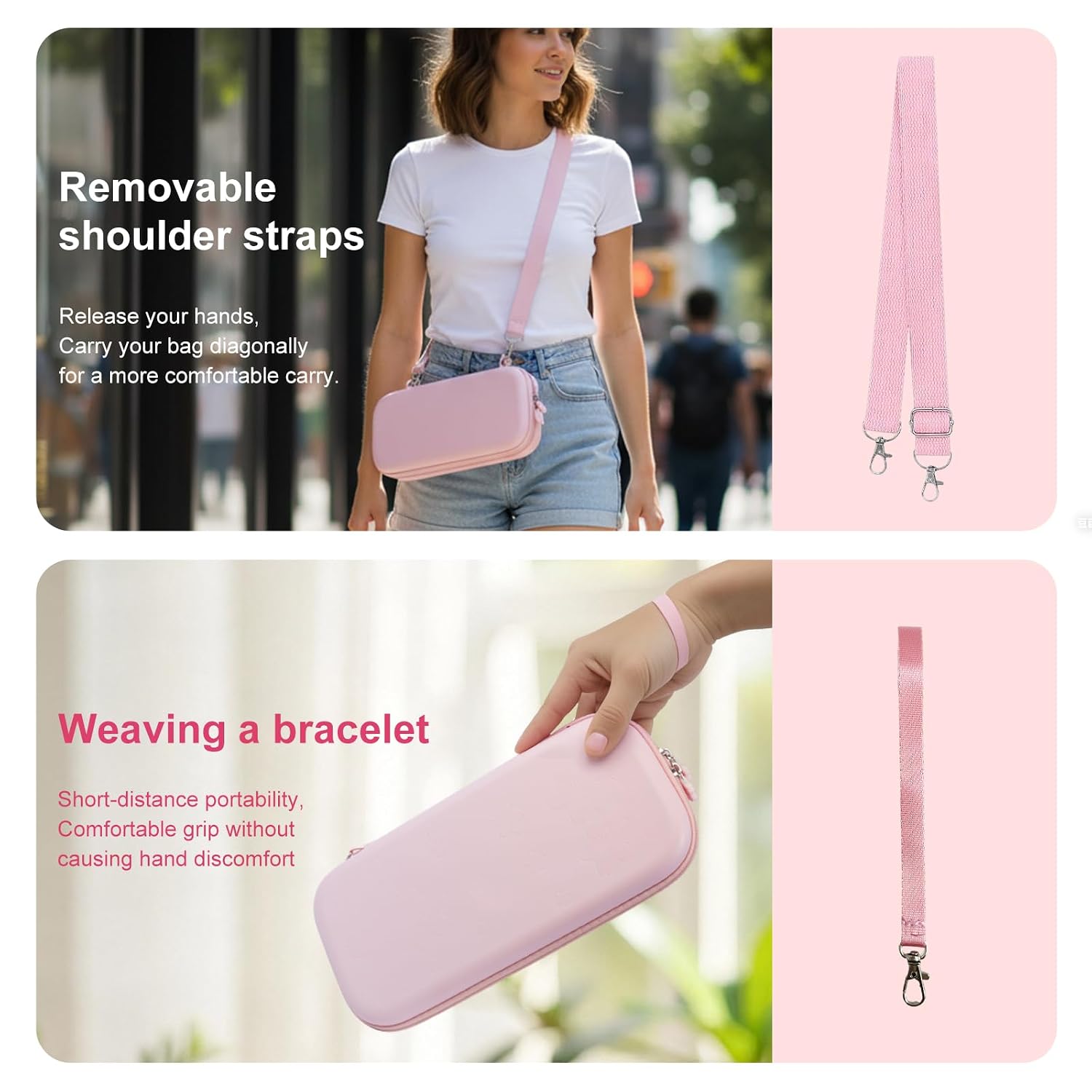 ESTUCHE RÍGIDO ROSA PARA NINTENDO SWITCH 2 (2025) CON KIT DE ACCESORIOS 10 EN 1 - 5