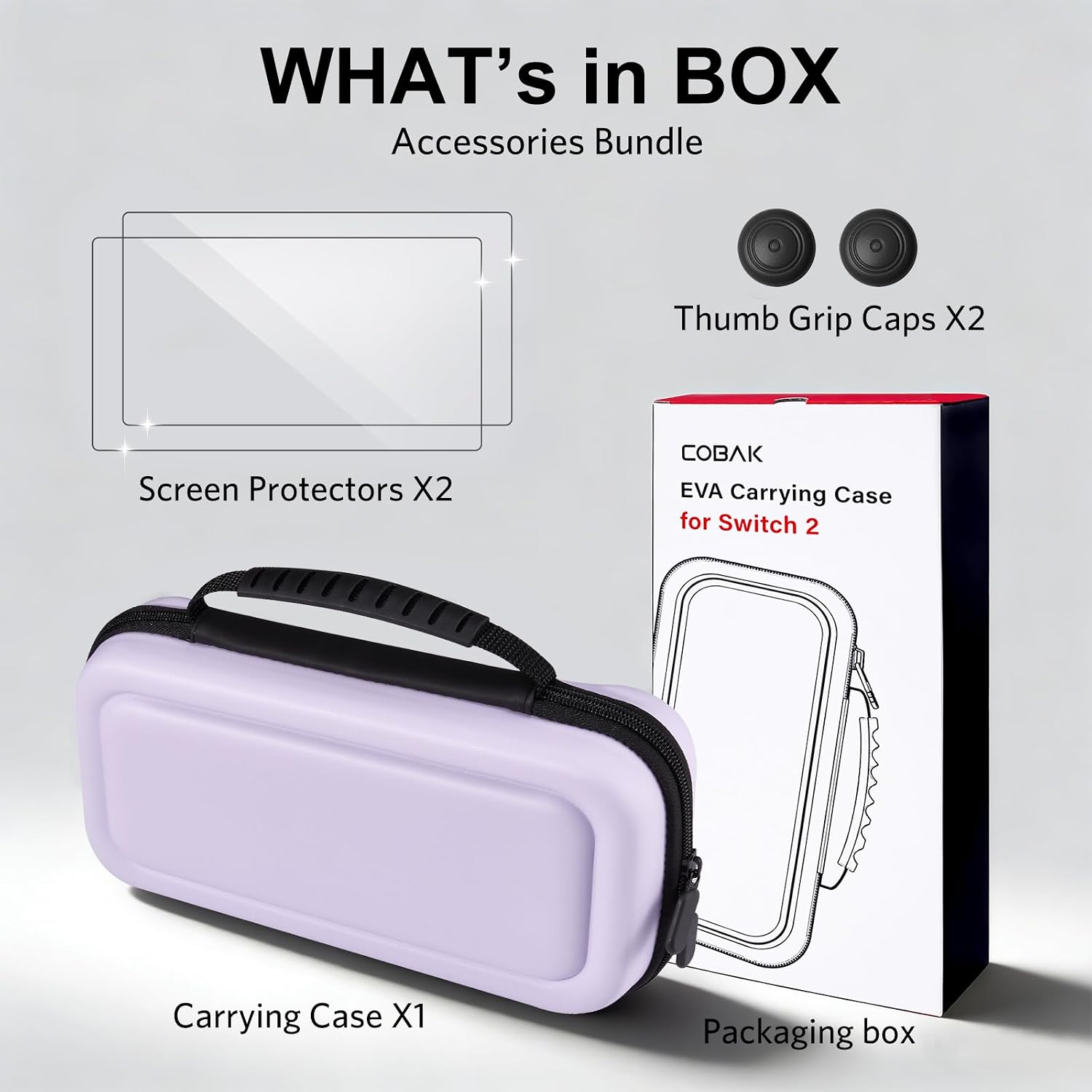 ESTUCHE PARA NINTENDO SWITCH 2 COBAK GRAN CAPACIDAD MORADO - 2
