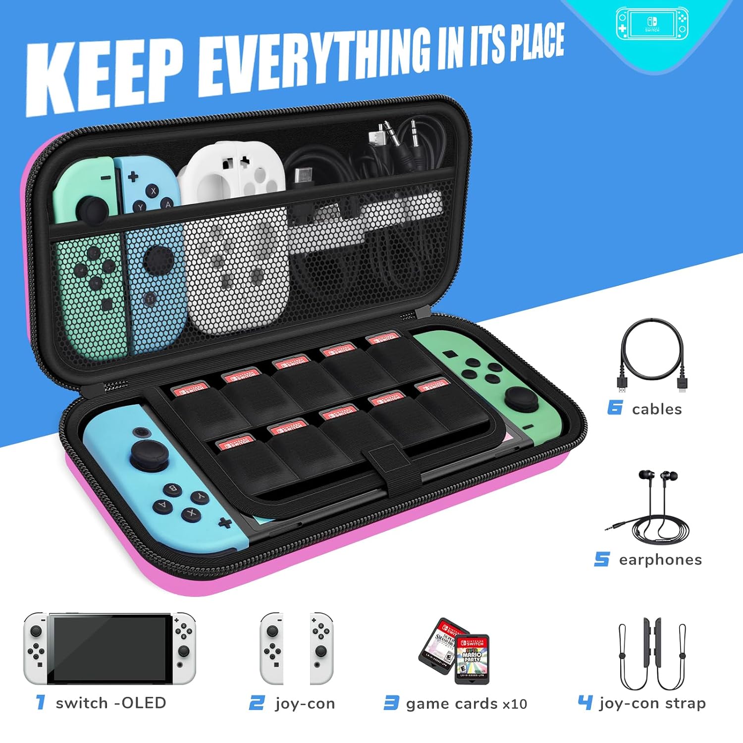 ESTUCHE HOMICOZY UNICORNIO PARA NINTENDO SWITCH Y SWITCH OLED - 3