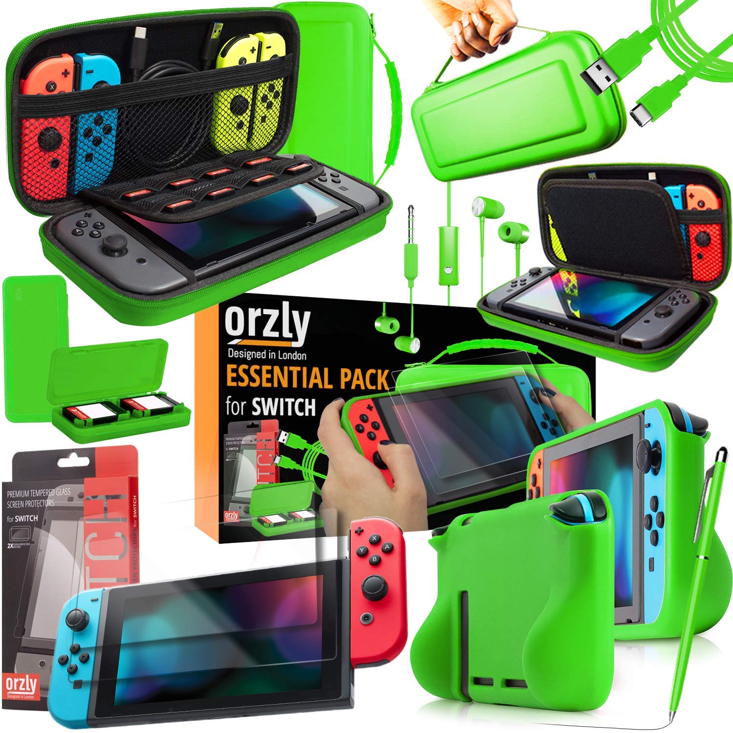 KIT DE ACCESORIOS ORZLY SWITCH 2 CON ESTUCHE, PROTECTOR DE PANTALLA Y MÁS COLOR ROSA - 3