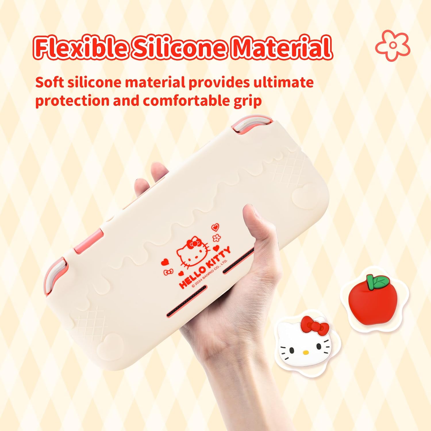 FUNDA PROTECTORA KUITMOR PARA SWITCH LITE BEIGE HELLO KITTY - 3