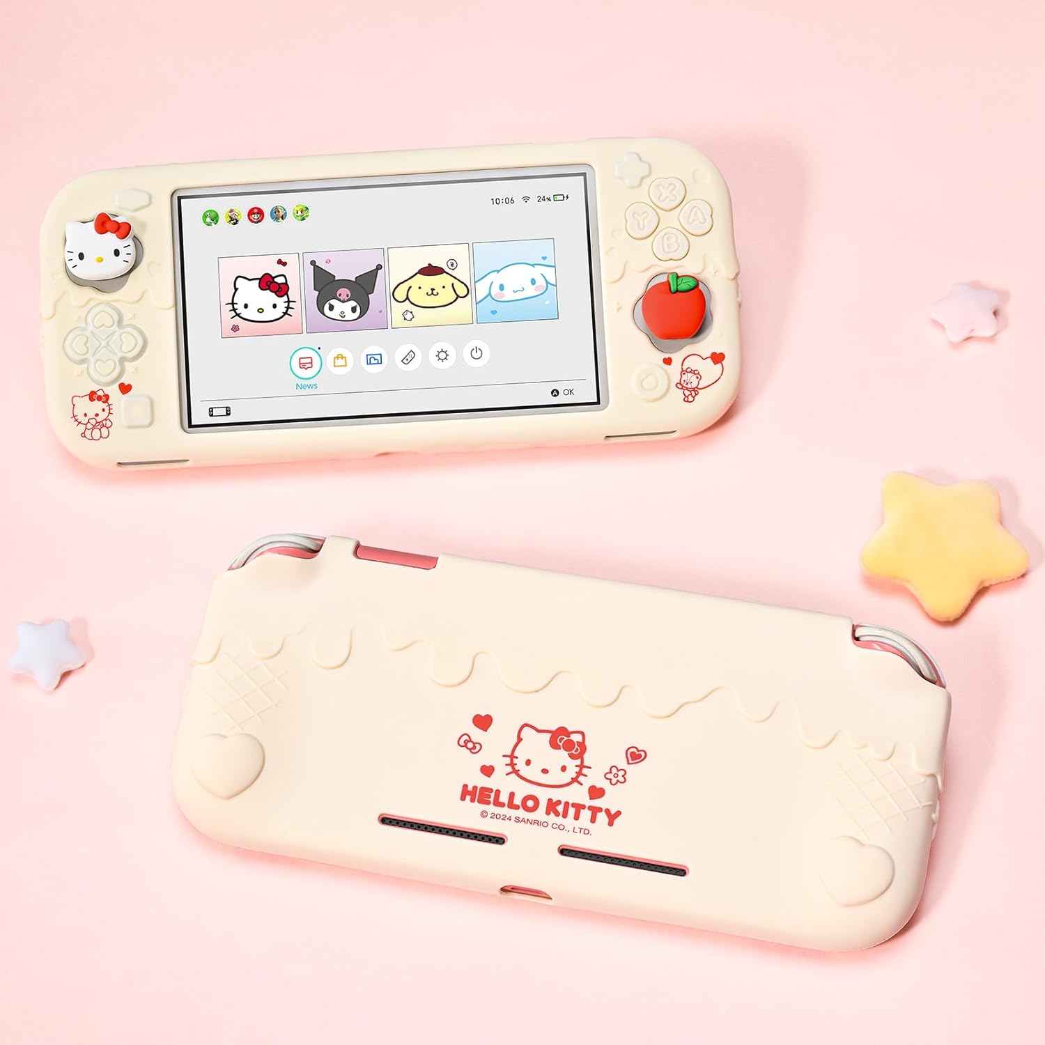 FUNDA PROTECTORA KUITMOR PARA SWITCH LITE BEIGE HELLO KITTY - 5
