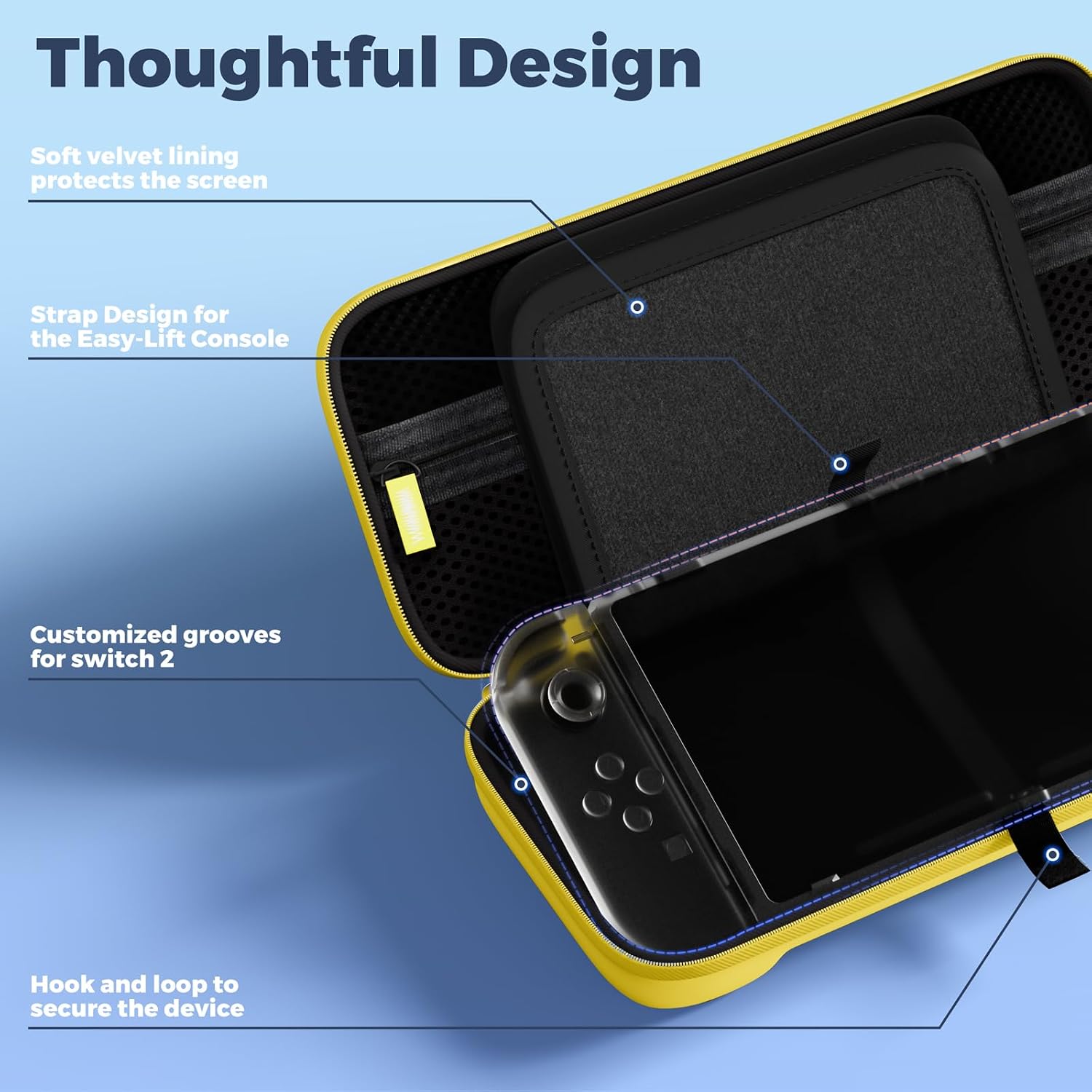 ESTUCHE PROCASE PARA NINTENDO SWITCH 2 2025 TAMAÑO ESTÁNDAR AMARILLO - 5