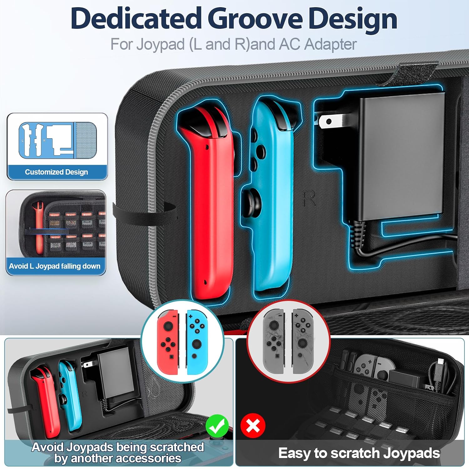 ESTUCHE PARA NINTENDO SWITCH OIVO SWITCH 1 GRIS CON CAPACIDAD PARA 20 JUEGOS - 2