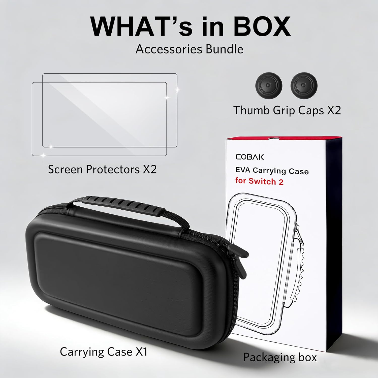 ESTUCHE PARA NINTENDO SWITCH 2 COBAK GRAN CAPACIDAD 2025 NEGRO - 2