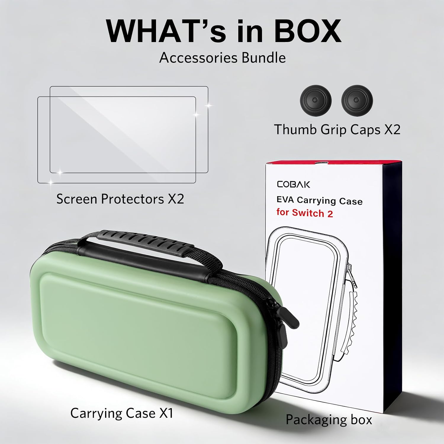 ESTUCHE PARA NINTENDO SWITCH 2 COBAK CAPACIDAD GRANDE MATCHA - 2