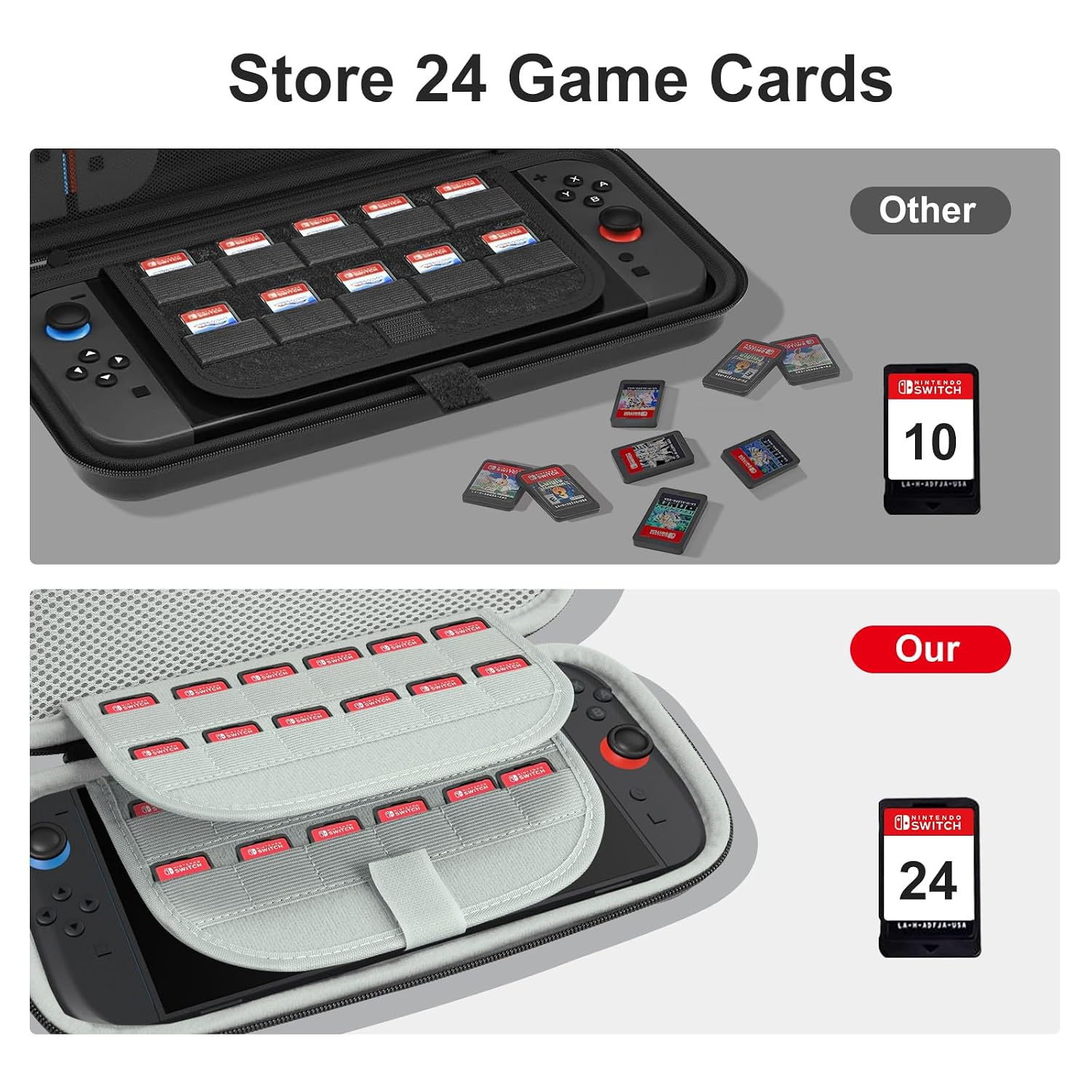 ESTUCHE PARA NINTENDO SWITCH 2 COBAK CAPACIDAD GRANDE MATCHA - 4
