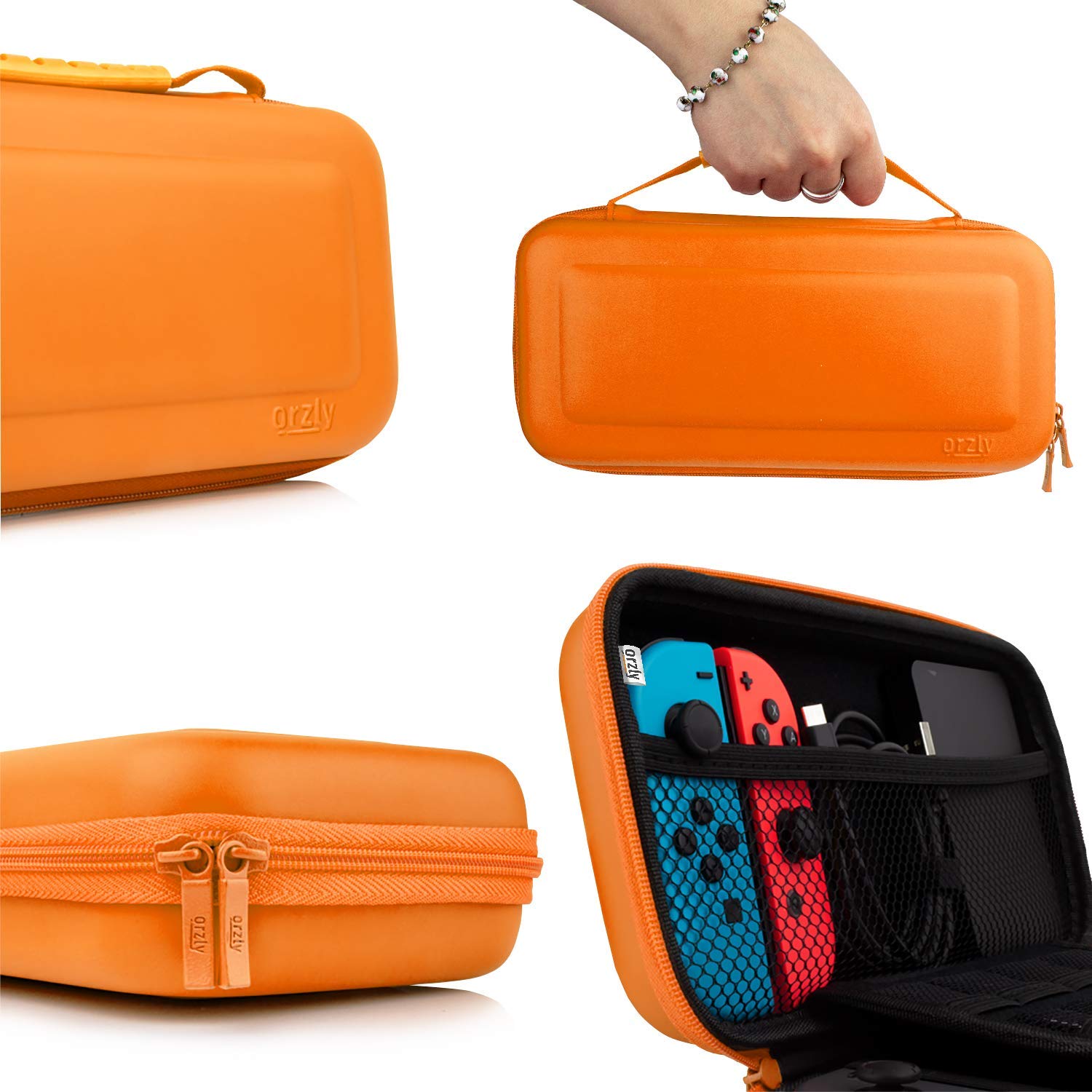 KIT DE ACCESORIOS ORZLY ESSENTIAL PARA NINTENDO SWITCH 1 Y OLED NARANJA - 5