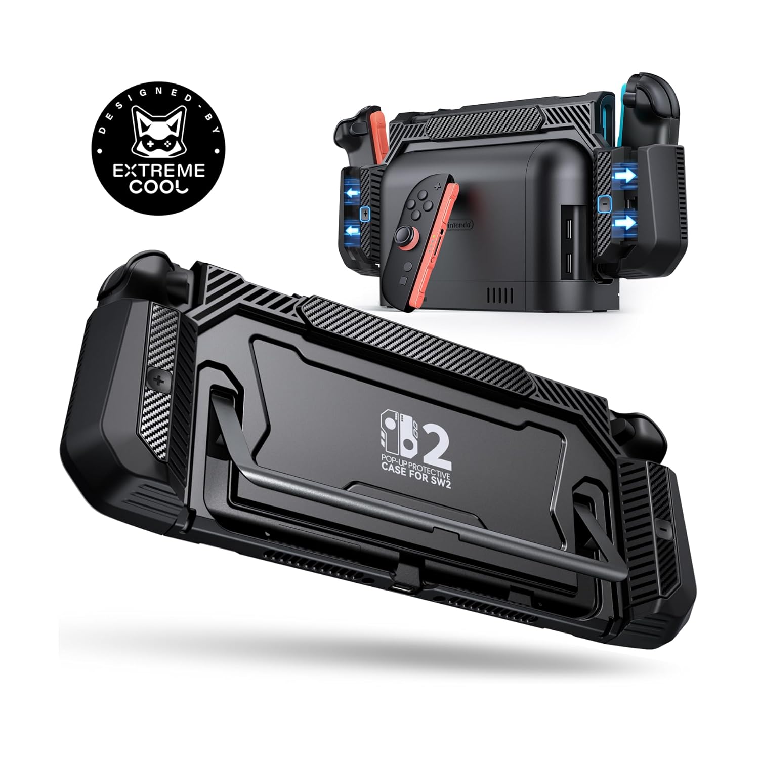 FUNDA PROTECTORA NINABXY PARA NINTENDO SWITCH 2 TRANSPARENTE CON LIBERACIÓN RÁPIDA JOY-CON - 1