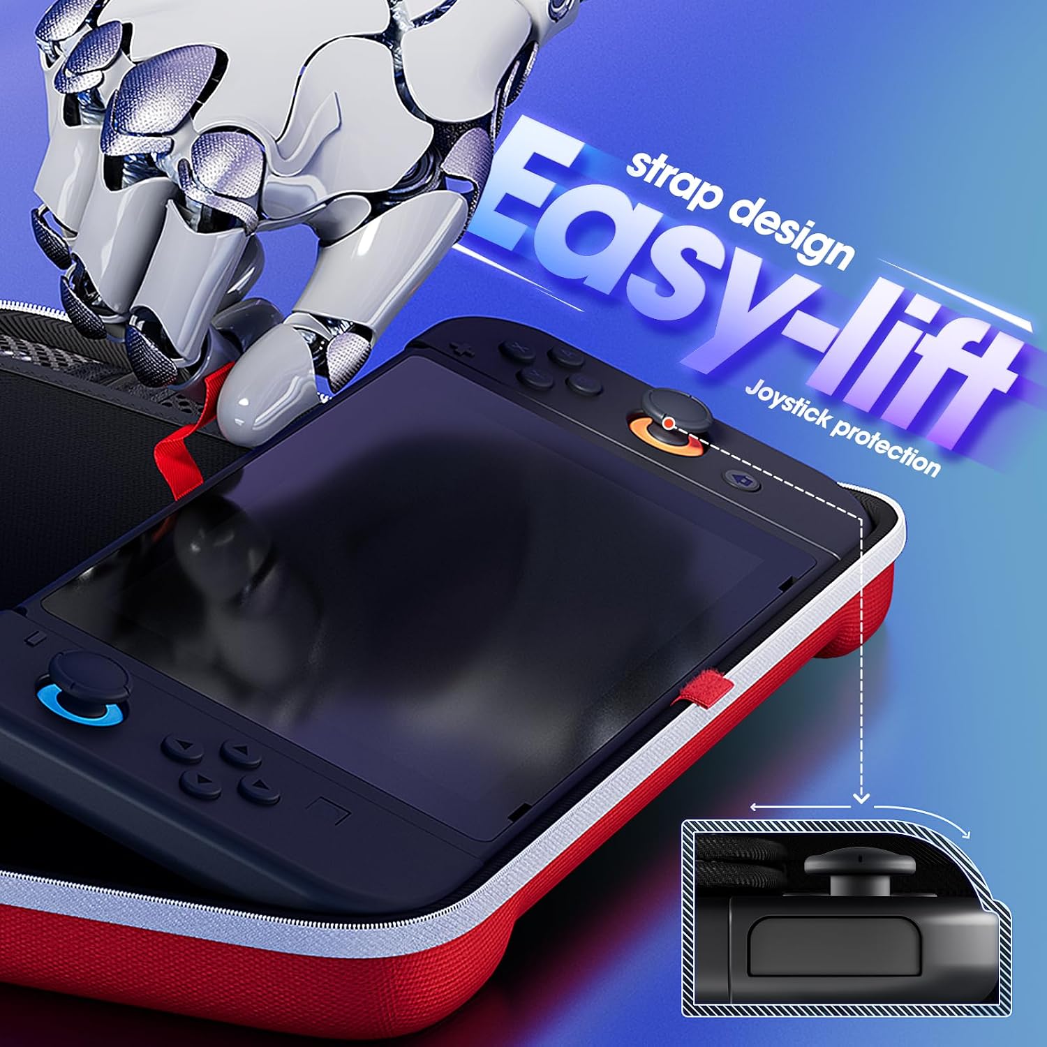 FUNDA PROCASE PARA NINTENDO SWITCH 2 2025 TAMAÑO ESTÁNDAR ROJA - 5