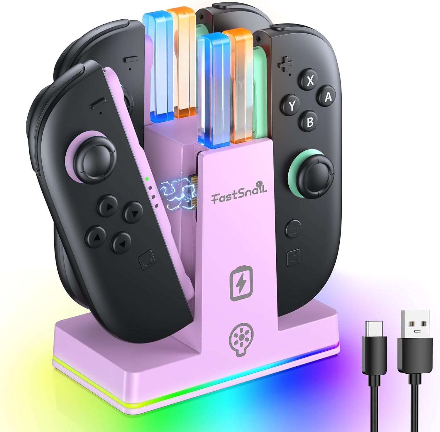 DOCK CARGADOR PARA CONTROL NINTENDO SWITCH 2 FASTSNAIL - 1
