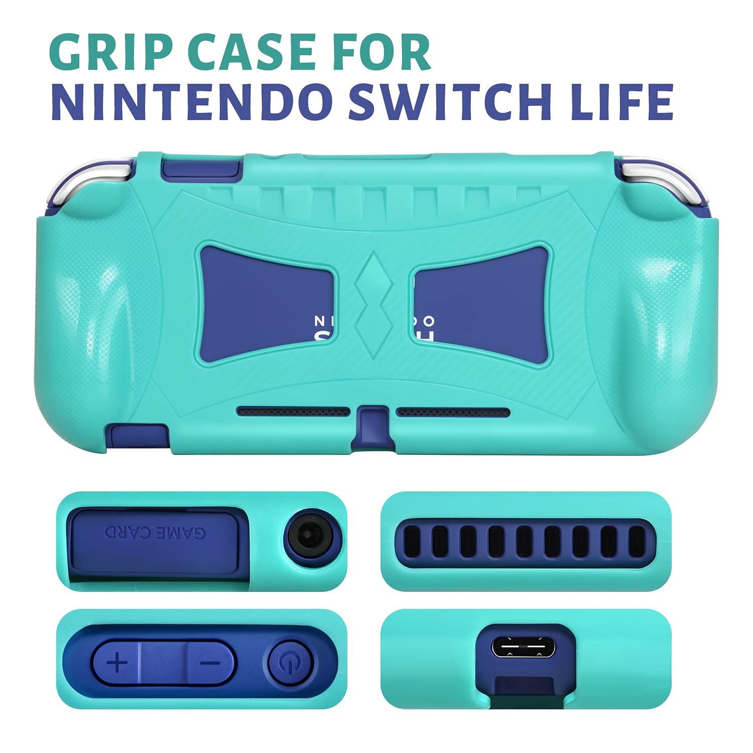 ESTUCHE COBAK PARA NINTENDO SWITCH LITE CON PROTECTOR DE PANTALLA VERDE - 4