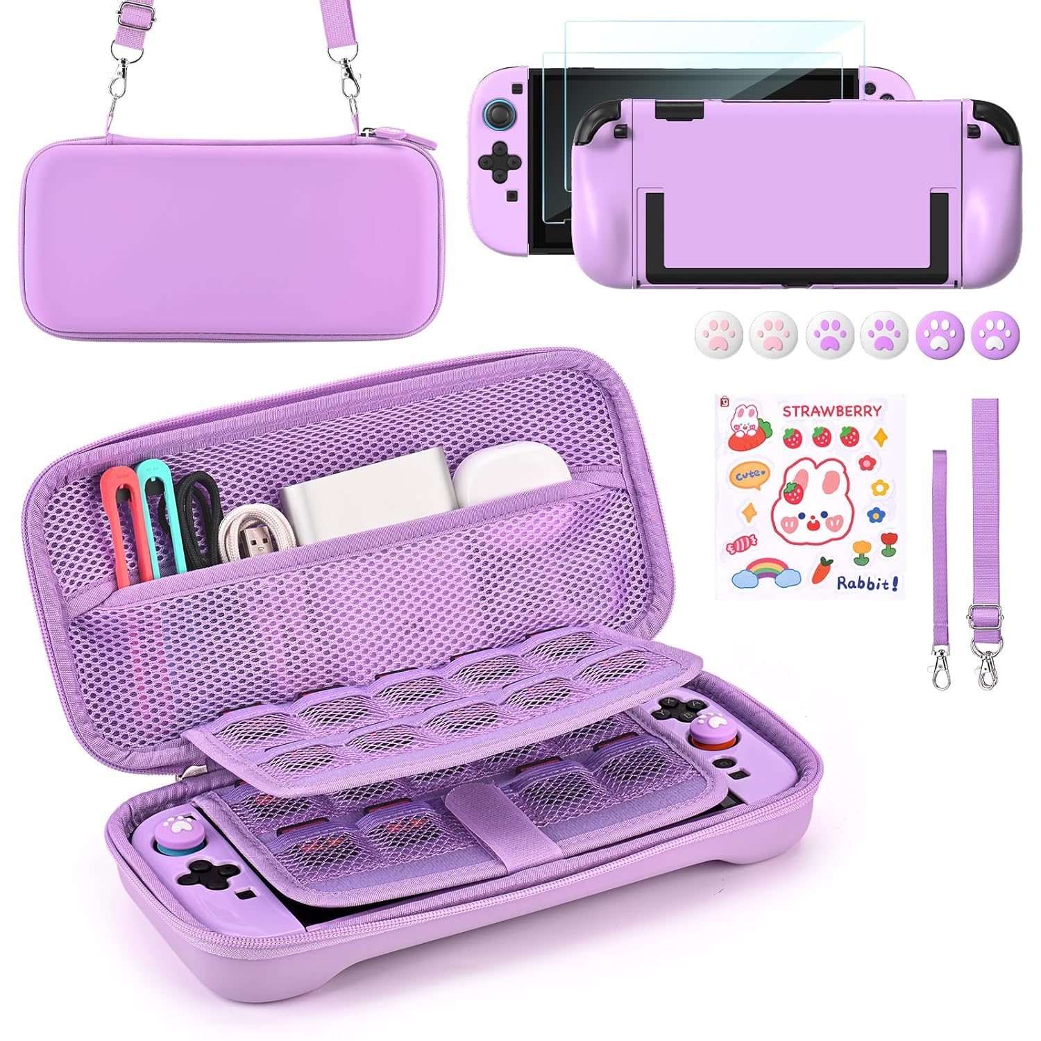 KIT DE ACCESORIOS PARA SWITCH 2 YOUNIK 15 EN 1 MORADO - 1