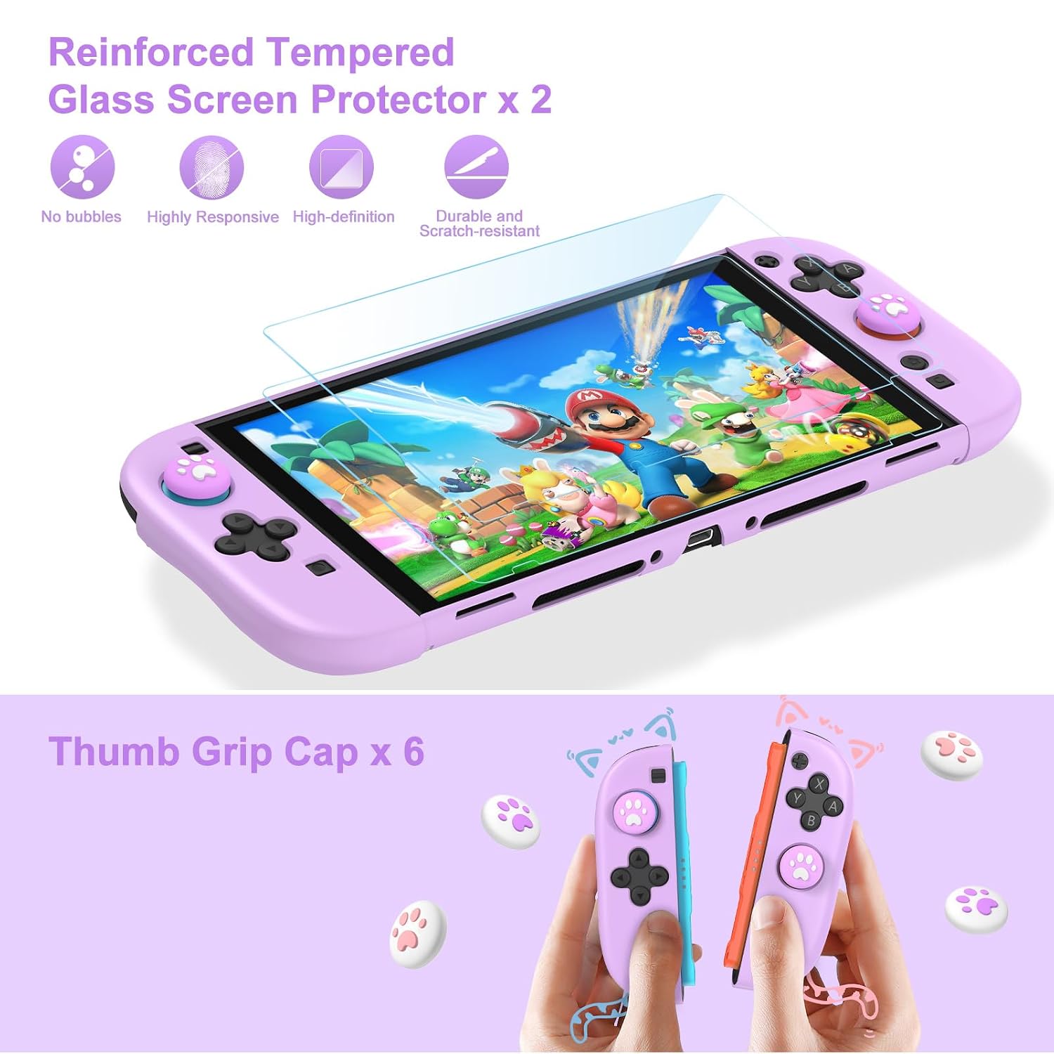 KIT DE ACCESORIOS PARA SWITCH 2 YOUNIK 15 EN 1 MORADO - 4