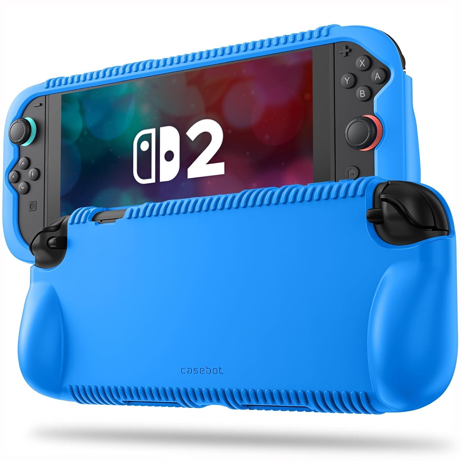 FUNDA PROTECTORA DE SILICONA SUAVE FINTIE PARA NINTENDO SWITCH 2 (2025) 7.9 PULGADAS AZUL - 1
