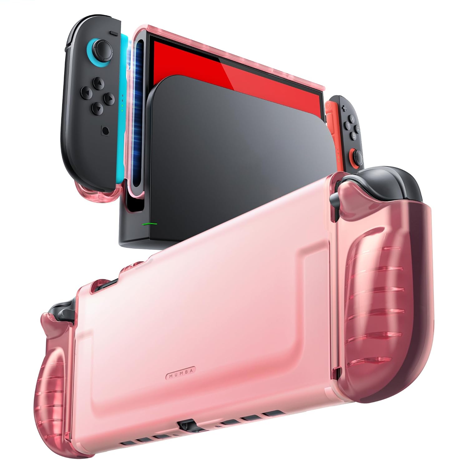 FUNDA MUMBA DOCKABLE CLEAR PARA NINTENDO SWITCH 2 2025 ROSA - 1