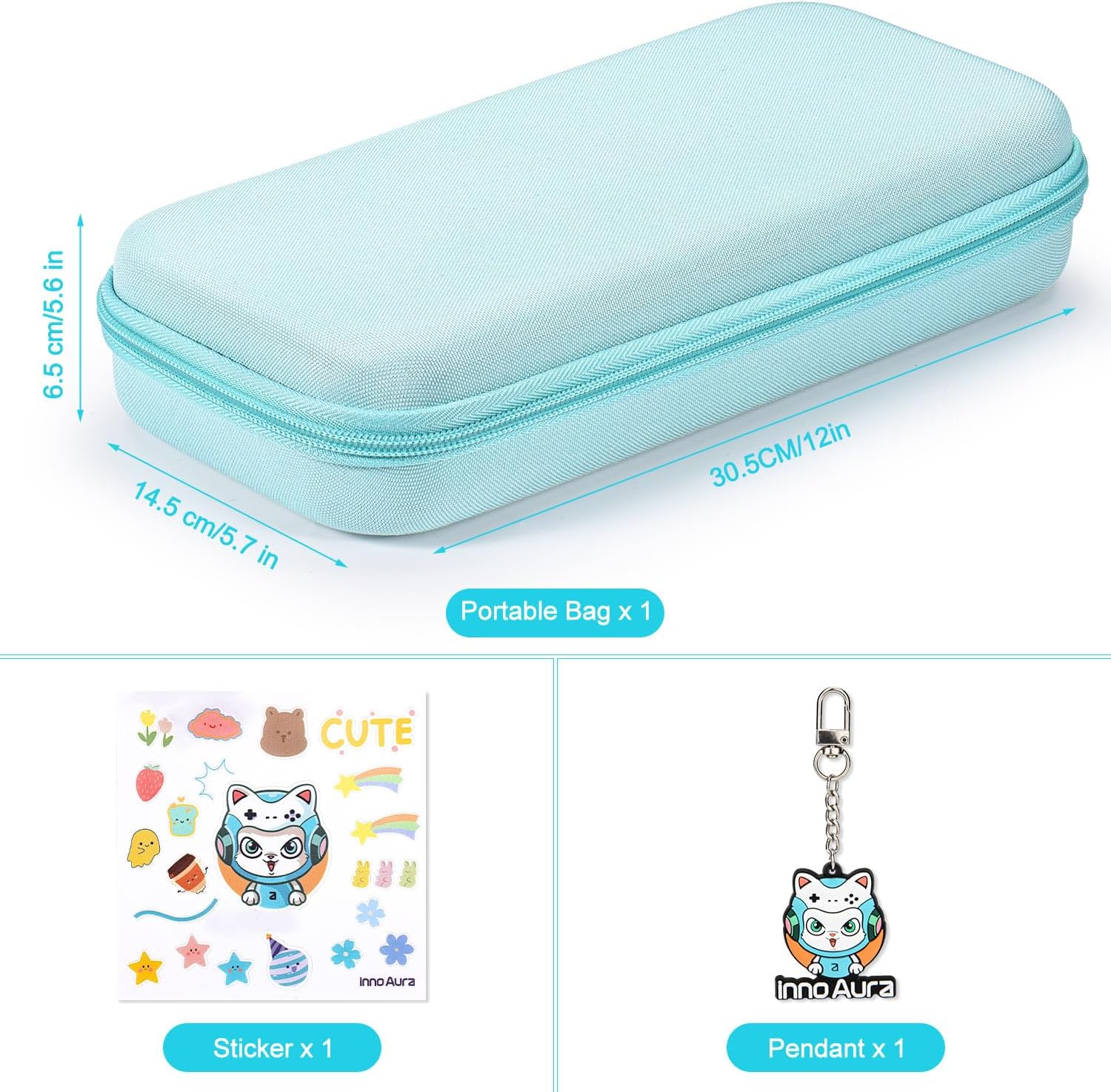 ESTUCHE PARA NINTENDO SWITCH 2 INNOAURA 2025 AZUL CON 9 RANURAS PARA JUEGOS - 2
