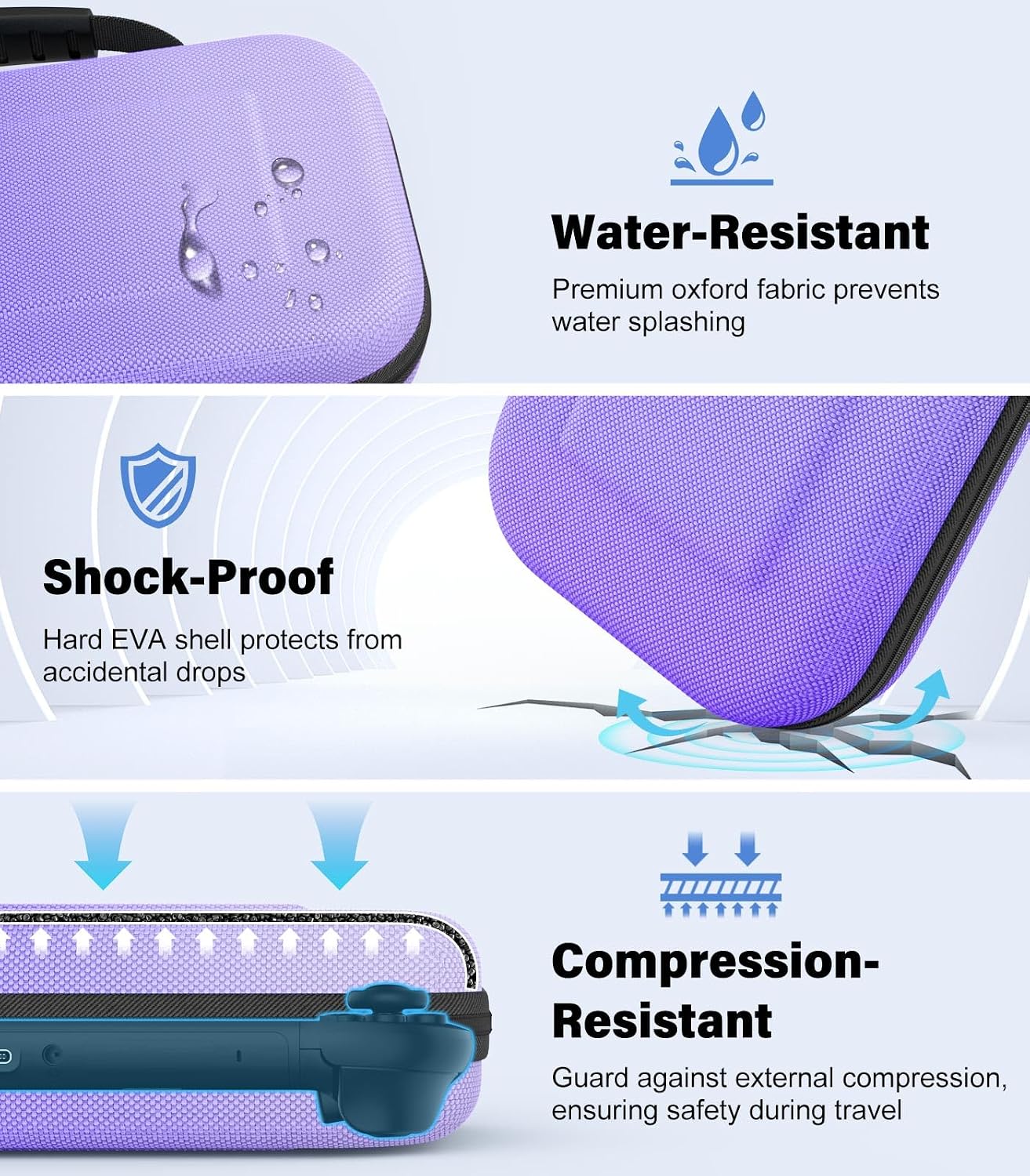 ESTUCHE MOKO PARA NINTENDO SWITCH 2 2025 CON CAPACIDAD PARA 10 CARTUCHOS COLOR MORADO DEGRADADO - 5