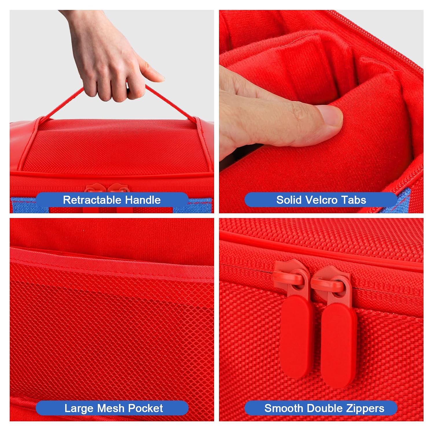 ESTUCHE VADAXX PARA NINTENDO SWITCH/LITE/OLED IMPERMEABLE ROJO Y AZUL - 5