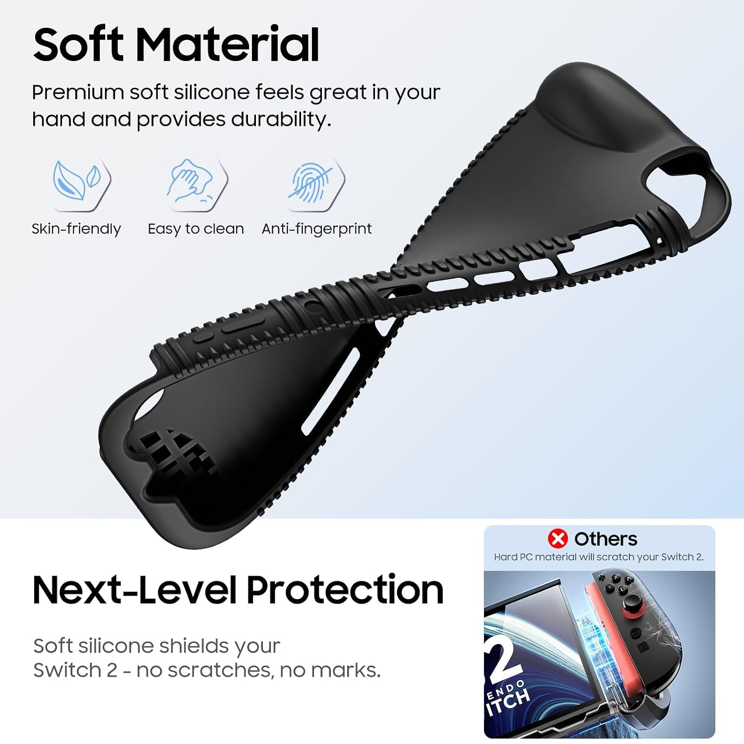 FUNDA PROTECTORA DE SILICONA FINTIE PARA NINTENDO SWITCH 2 (2025) 7.9 PULGADAS - 2