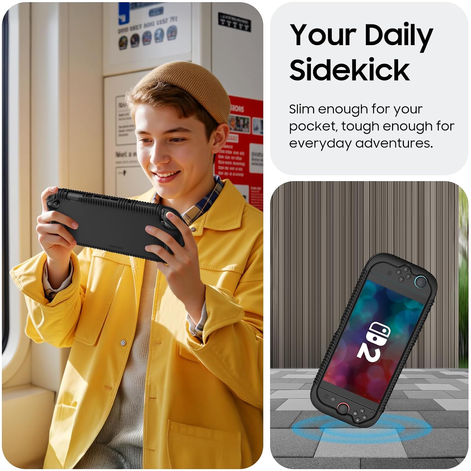 FUNDA PROTECTORA DE SILICONA FINTIE PARA NINTENDO SWITCH 2 (2025) 7.9 PULGADAS - 5