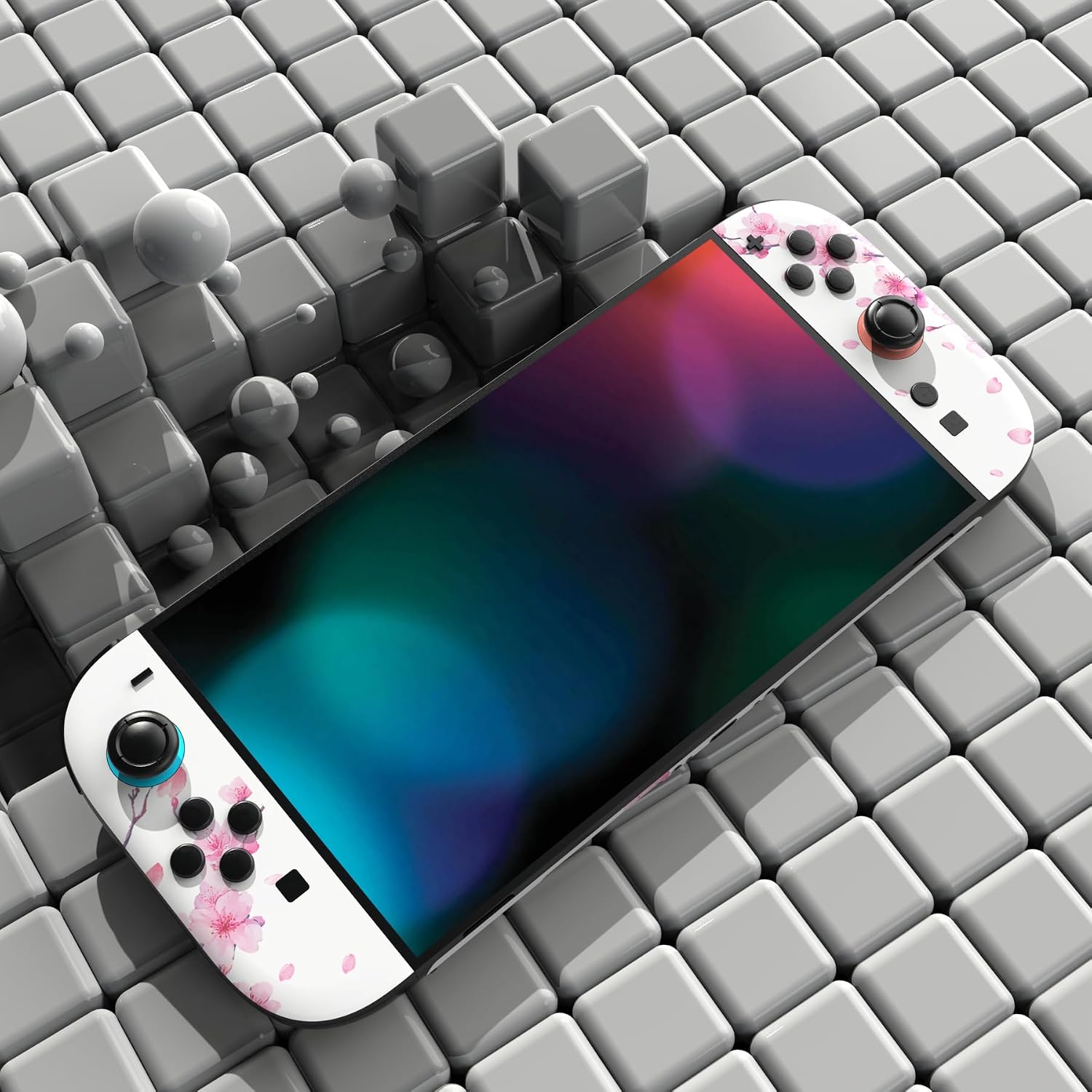SKIN PARA NINTENDO SWITCH 2 PLAYVITAL 2-PACK DISEÑO CHERRY BLOSSOMS PETALS - 5