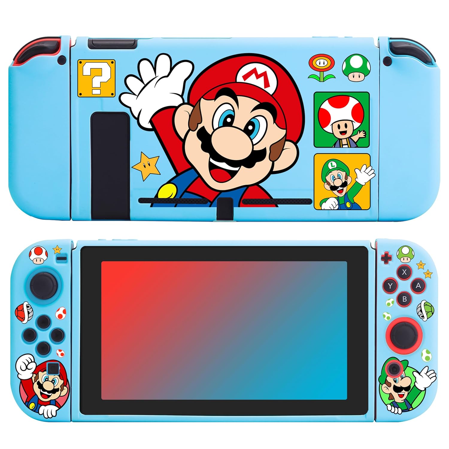 FUNDA PARA NINTENDO SWITCH XCITIFUN TPU SUAVE DISEÑO KAWAII ROJO - 1