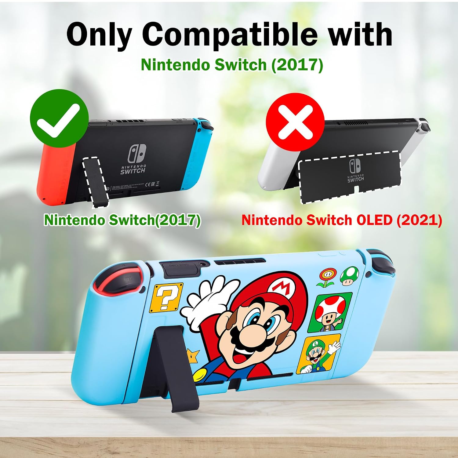 FUNDA PARA NINTENDO SWITCH XCITIFUN TPU SUAVE DISEÑO KAWAII ROJO - 2