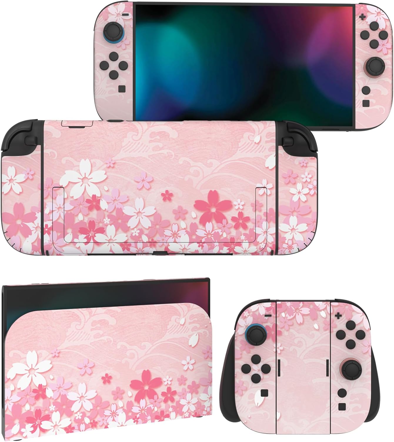 SKIN PARA NINTENDO SWITCH 2 PLAYVITAL 2-PACK DISEÑO CHERRY BLOSSOMS PETALS - 1