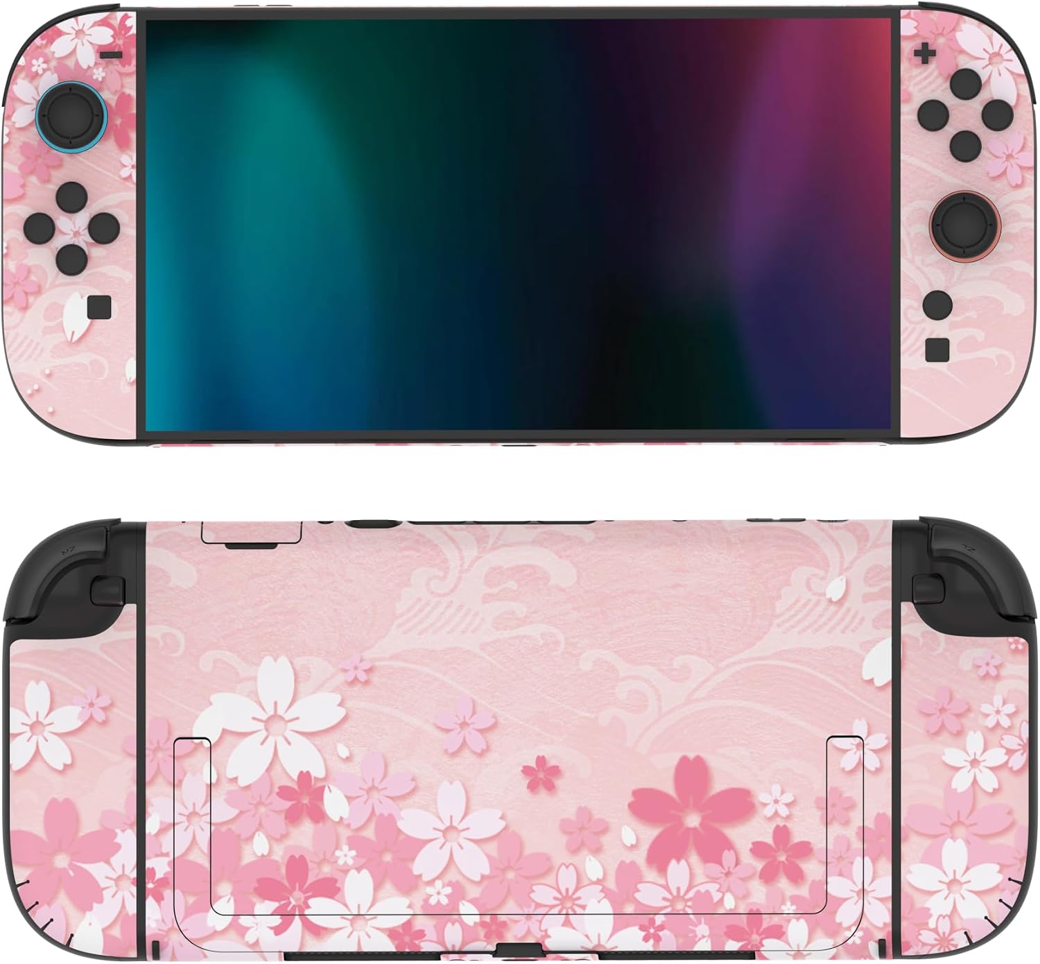 SKIN PARA NINTENDO SWITCH 2 PLAYVITAL 2-PACK DISEÑO CHERRY BLOSSOMS PETALS - 4