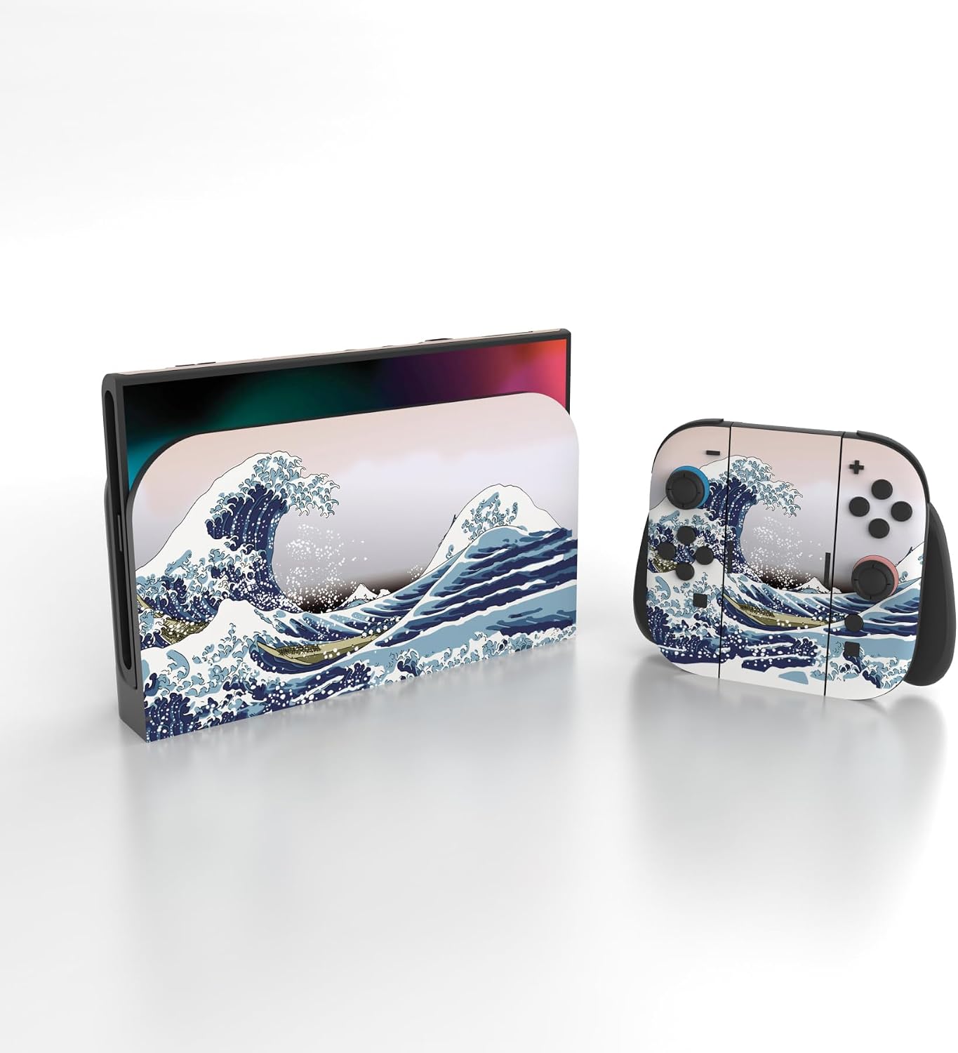 SKIN PARA NINTENDO SWITCH 2 PLAYVITAL THE GREAT WAVE 2-PACK - 3