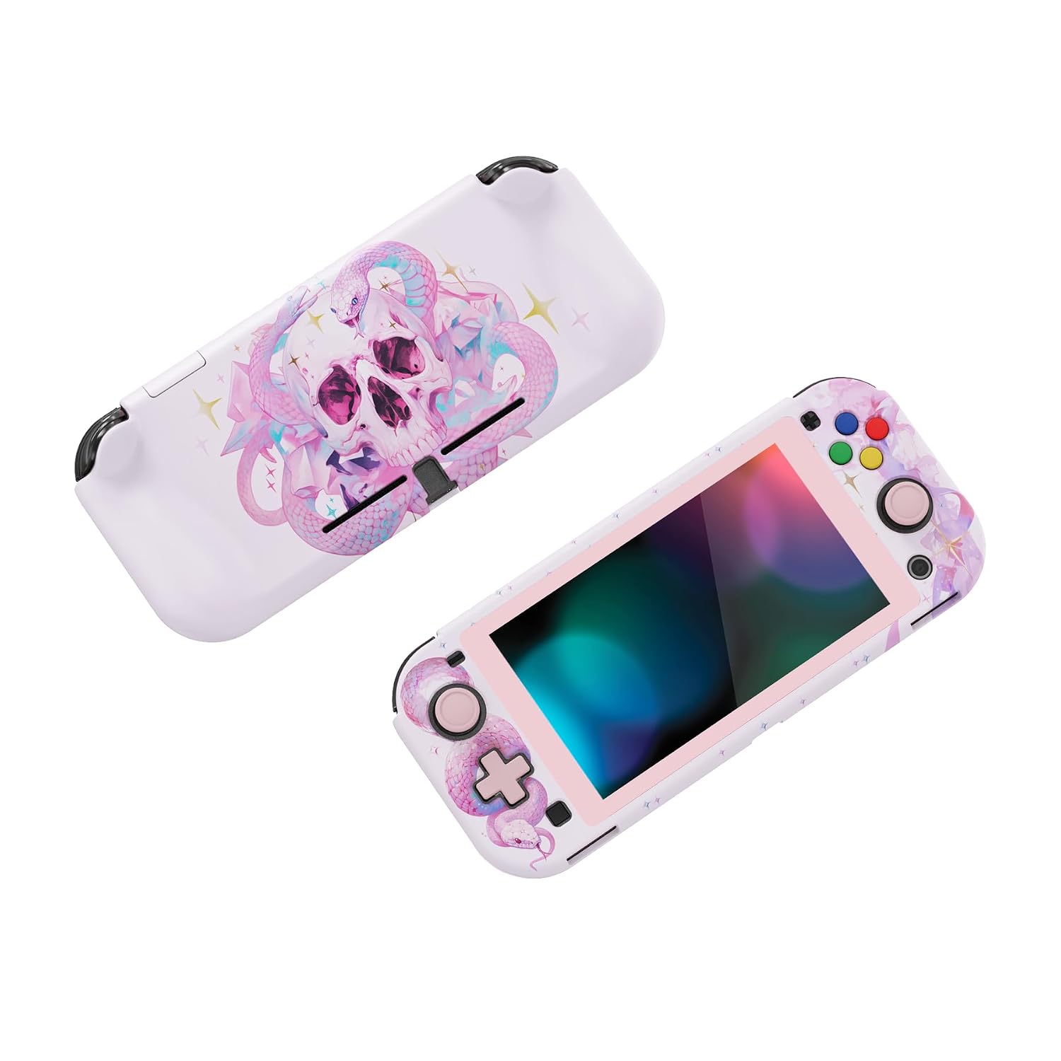 FUNDA PROTECTORA PLAYVITAL ZEALPROTECT PARA NINTENDO SWITCH LITE CON PROTECTOR DE PANTALLA Y GRIPS - CELESTIAL SERPENT'S EMBRACE - 5