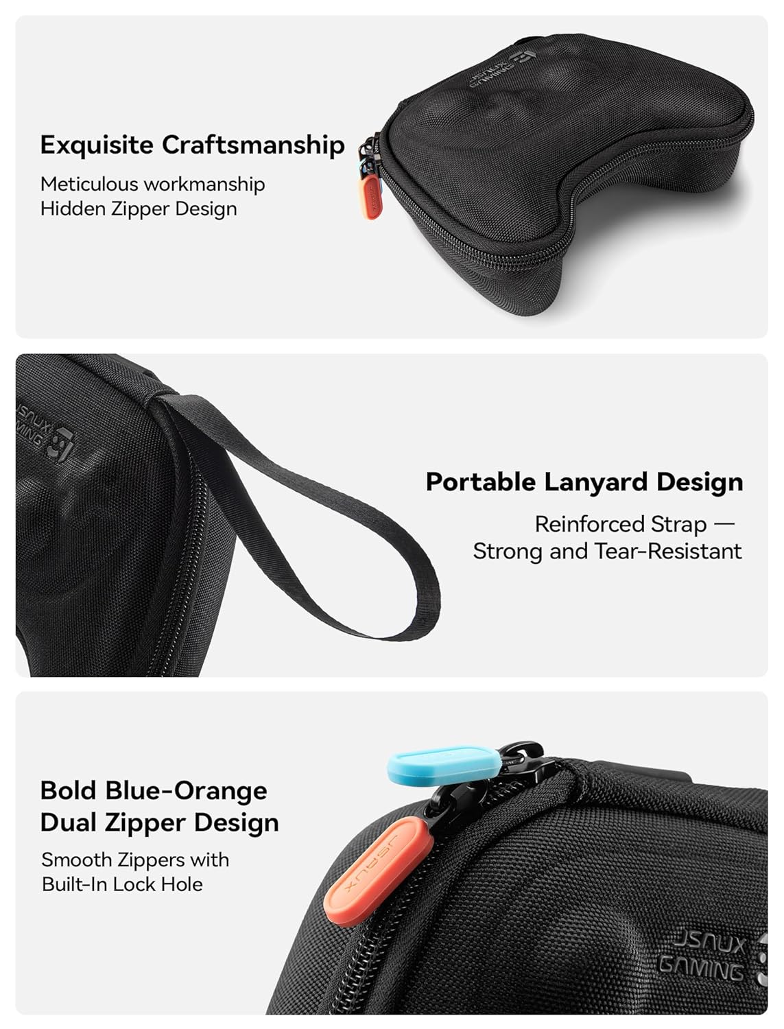ESTUCHE PARA CONTROL NINTENDO SWITCH PRO JSAUX CON 6 GRIPS PARA JOYSTICK - 5