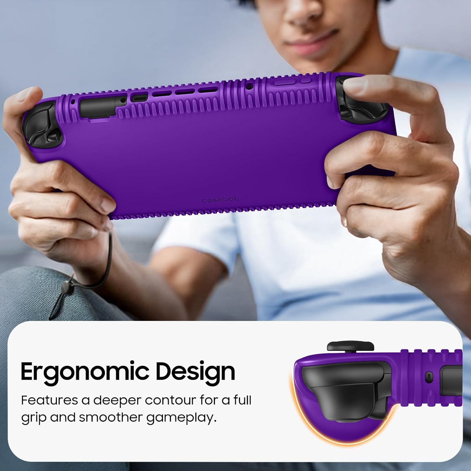 FUNDA PROTECTORA DE SILICONA SUAVE FINTIE PARA NINTENDO SWITCH 2 (2025) 7.9 PULGADAS - 5