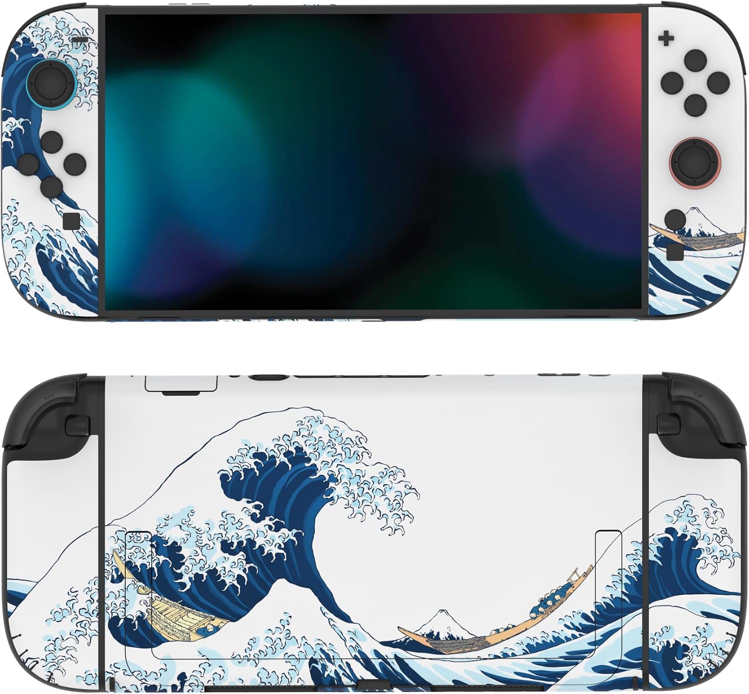 SKIN PARA NINTENDO SWITCH 2 PLAYVITAL 2-PACK THE GREAT WAVE OFF KANAGAWA - 4
