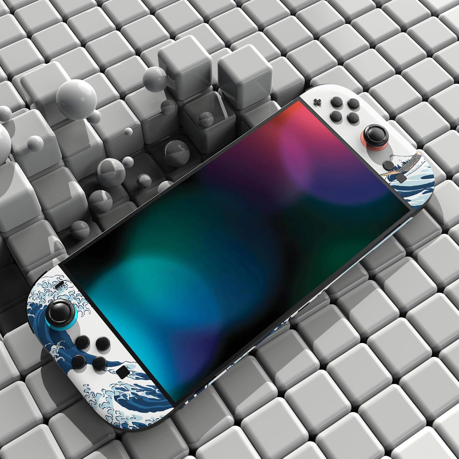SKIN PARA NINTENDO SWITCH 2 PLAYVITAL 2-PACK THE GREAT WAVE OFF KANAGAWA - 5