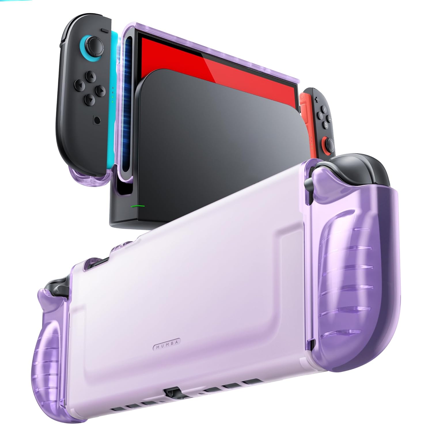 FUNDA MUMBA DOCKABLE CLEAR PARA NINTENDO SWITCH 2 2025 MORADO - 1