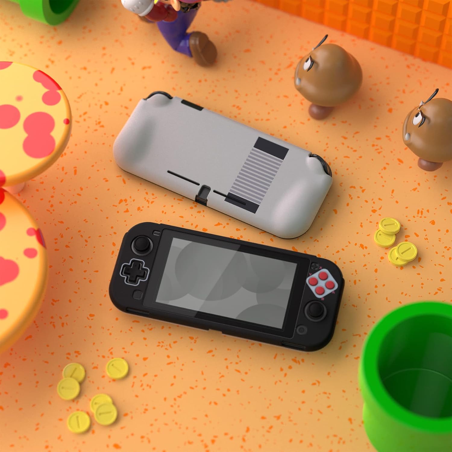 FUNDA PROTECTORA PLAYVITAL ZEALPROTECT PARA NINTENDO SWITCH LITE CON PROTECTOR DE PANTALLA Y ACCESORIOS NES - 4