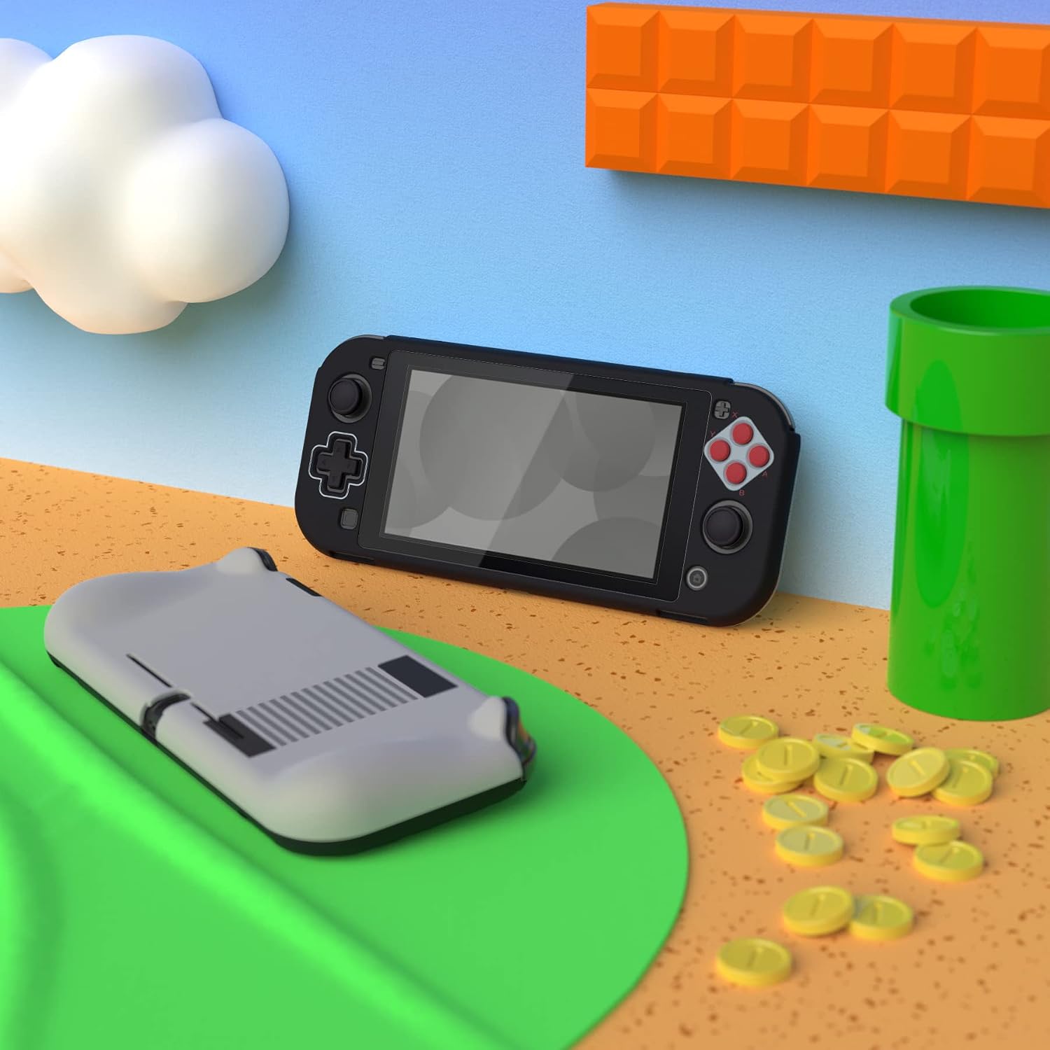 FUNDA PROTECTORA PLAYVITAL ZEALPROTECT PARA NINTENDO SWITCH LITE CON PROTECTOR DE PANTALLA Y ACCESORIOS NES - 5