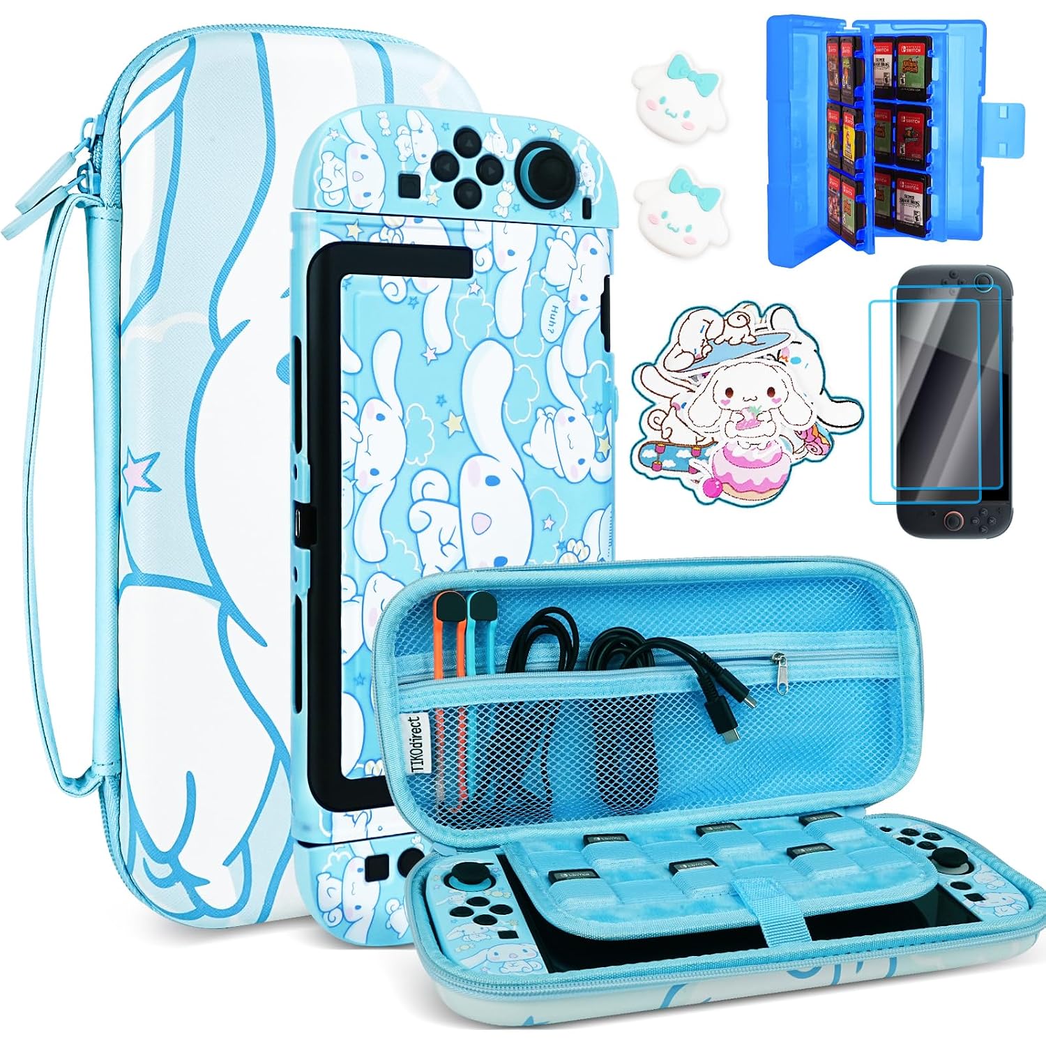 ESTUCHE PARA SWITCH 2 TIKODIRECT 7 EN 1 AZUL - 1