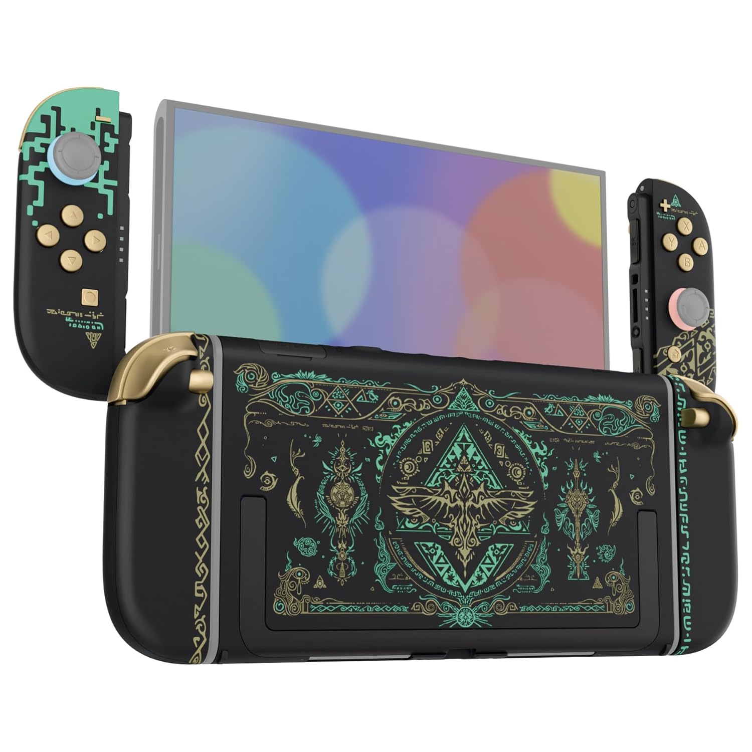 CARCASA Y BOTONES DE REEMPLAZO EXTREMERATE PARA NINTENDO SWITCH 2 TOTEM OF KINGDOM NEGRO - 1